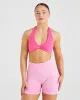 Essential Halterneck Sports Bra - Hot Pink sold by AYBL