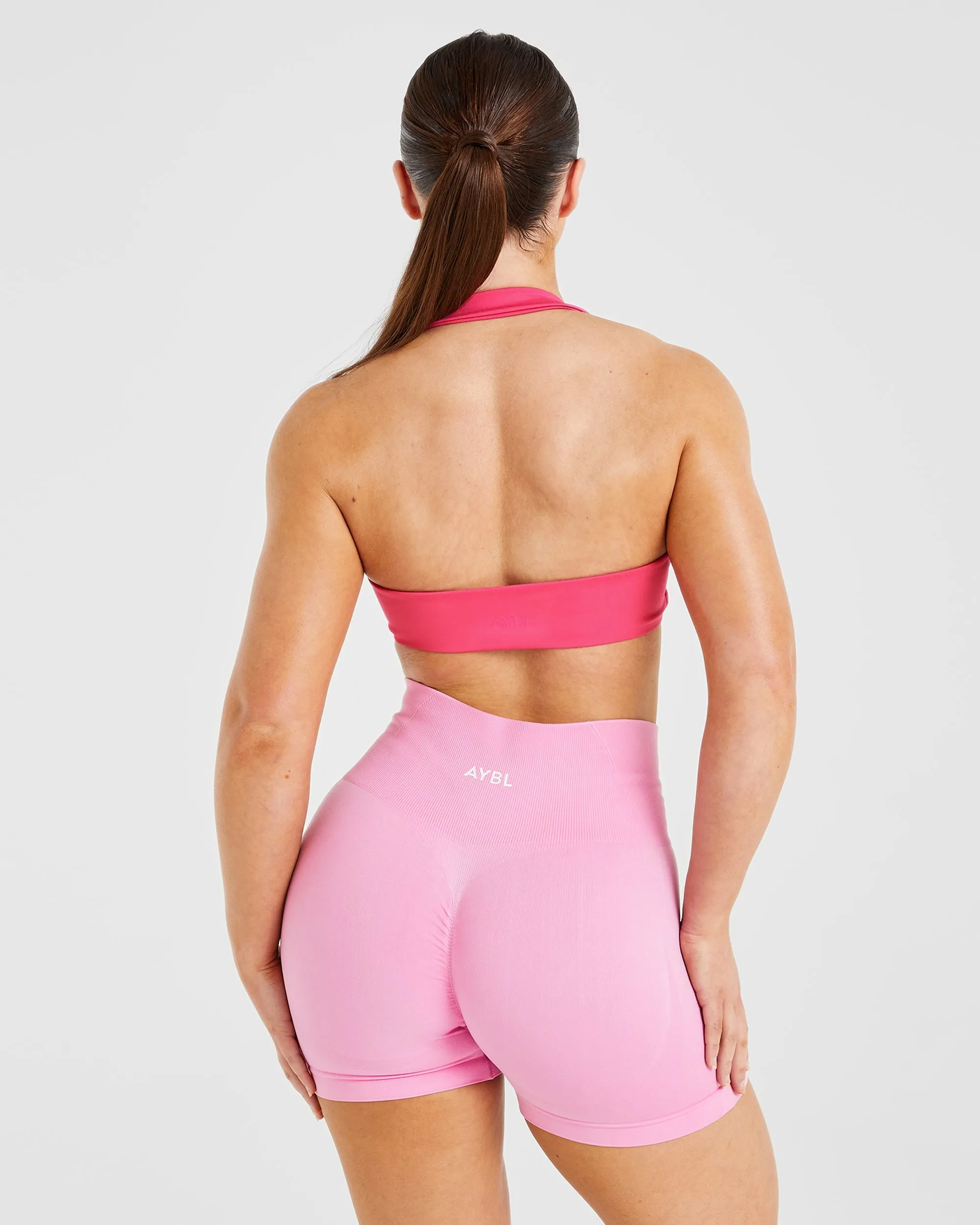 Essential Halterneck Sports Bra - Hot Pink sold by AYBL product image thumbnail 2