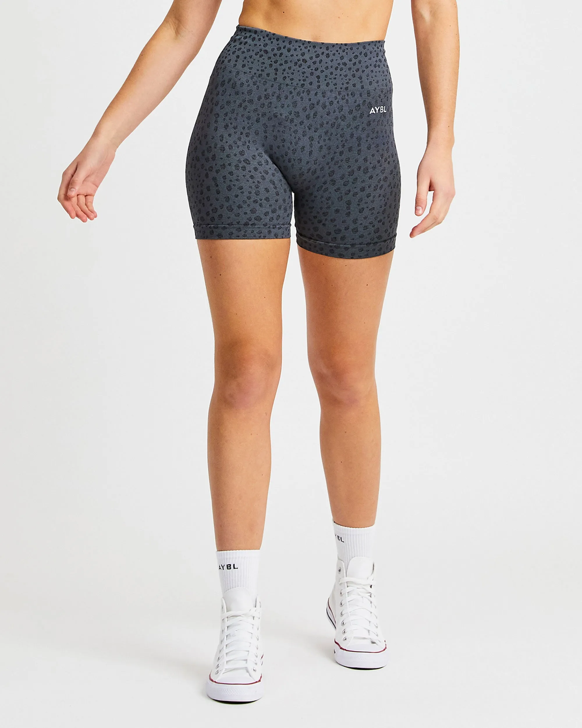 Evolve Speckle Seamless Shorts - Charcoal sold by AYBL