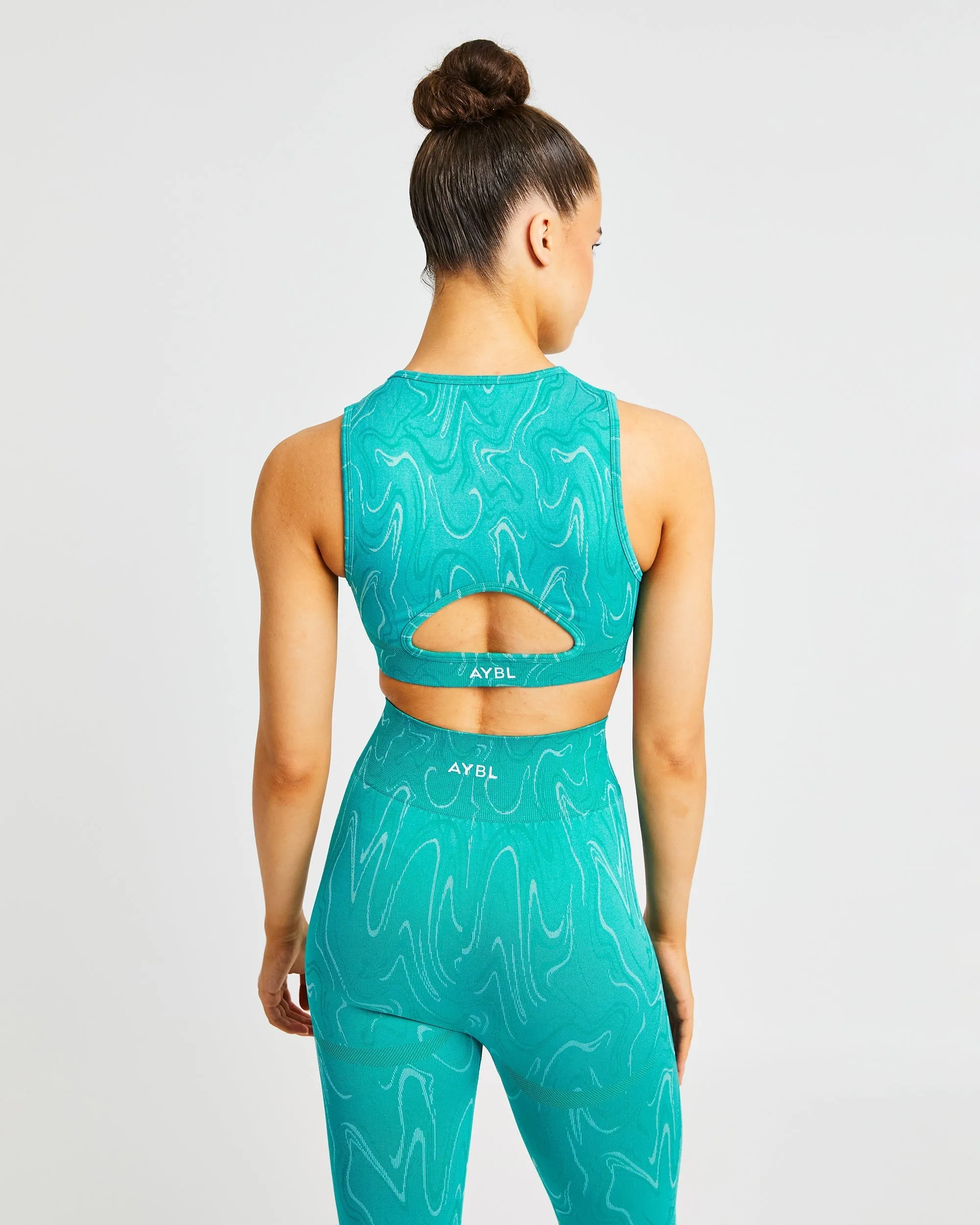 Velocity Seamless Crop Vest - Turquoise sold by AYBL product image thumbnail 2