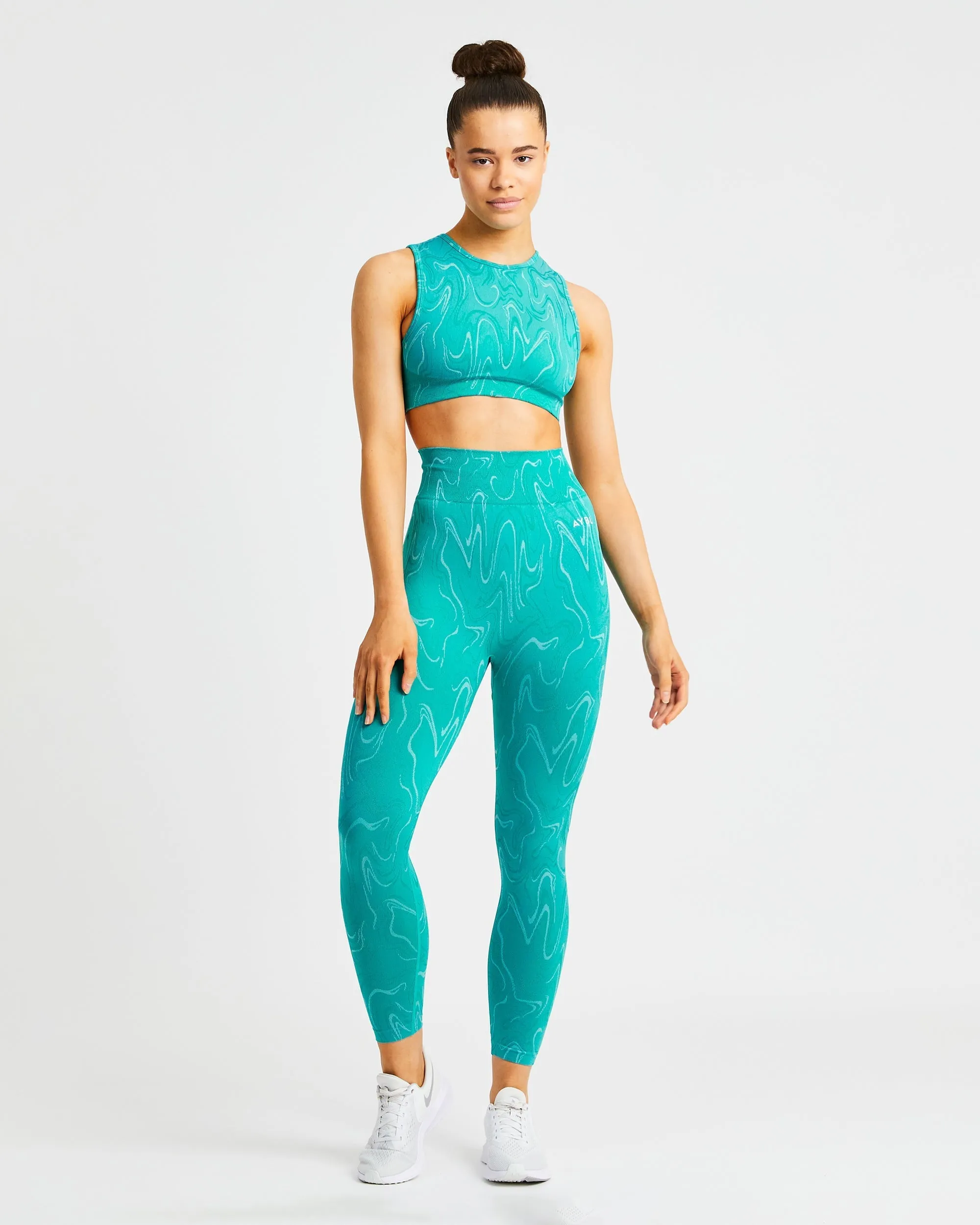 Velocity Seamless Crop Vest - Turquoise sold by AYBL product image thumbnail 3
