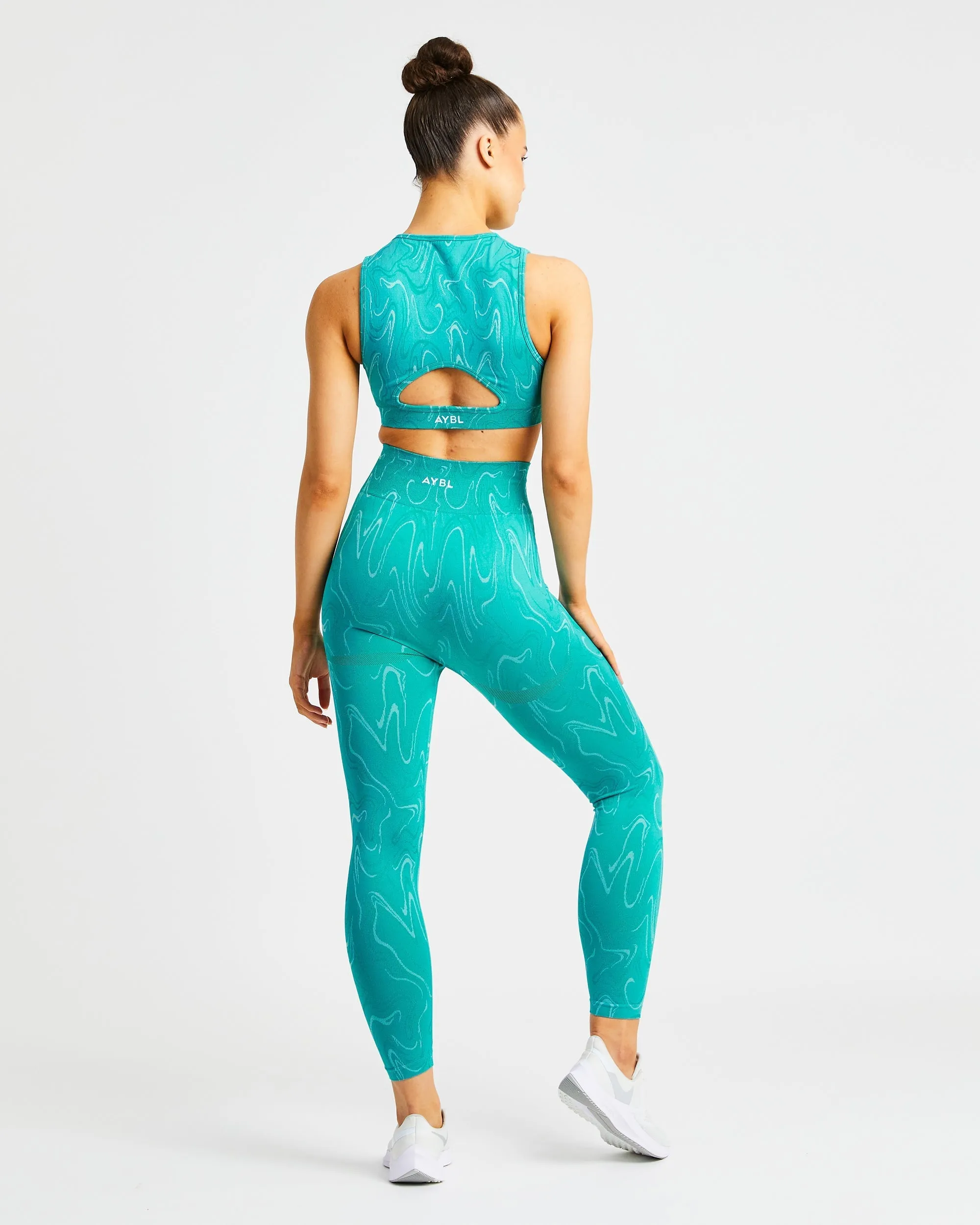 Velocity Seamless Crop Vest - Turquoise sold by AYBL product image thumbnail 4