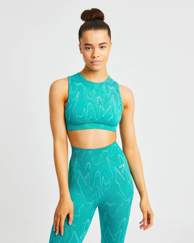 Velocity Seamless Crop Vest - Turquoise sold by AYBL