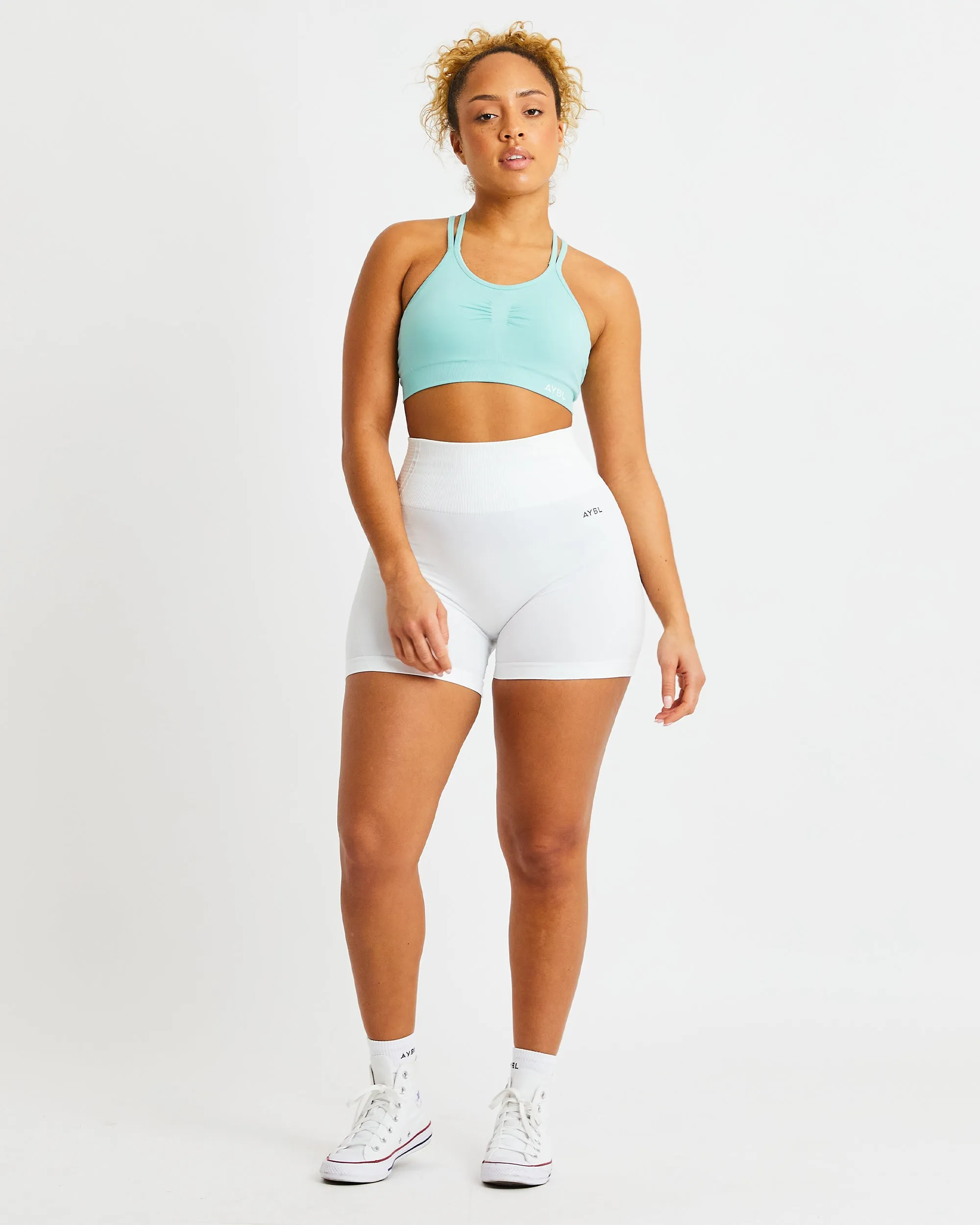 Essential Seamless Ruched Sports Bra - Mint Green sold by AYBL product image thumbnail 3