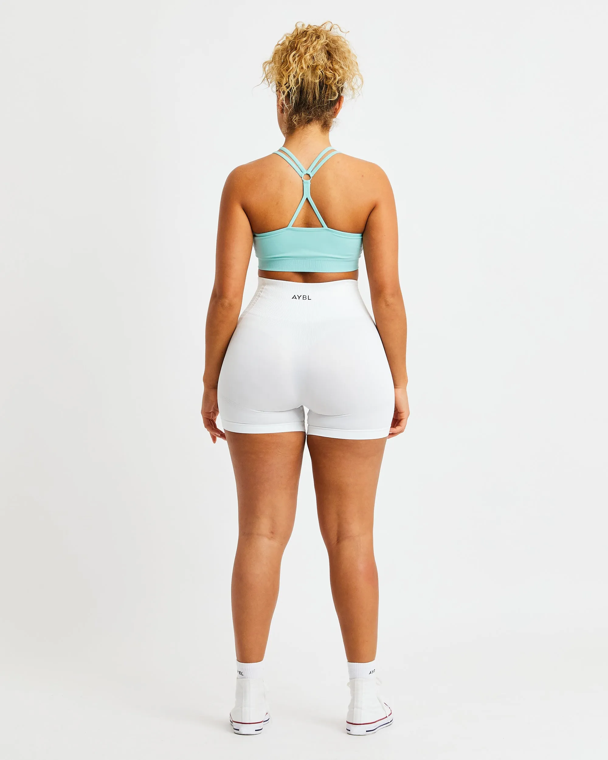Essential Seamless Ruched Sports Bra - Mint Green sold by AYBL product image thumbnail 4