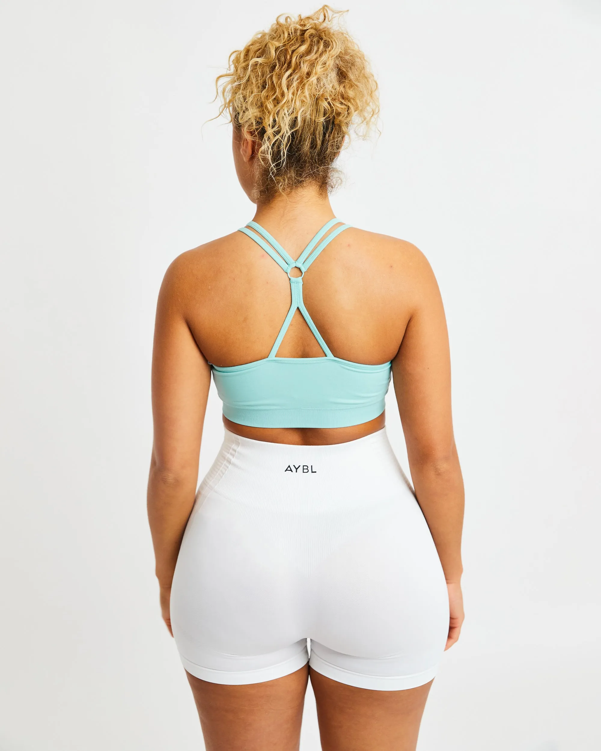 Essential Seamless Ruched Sports Bra - Mint Green sold by AYBL product image thumbnail 2