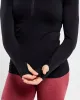 Essential Seamless 1/2 Zip Pullover - Black sold by AYBL