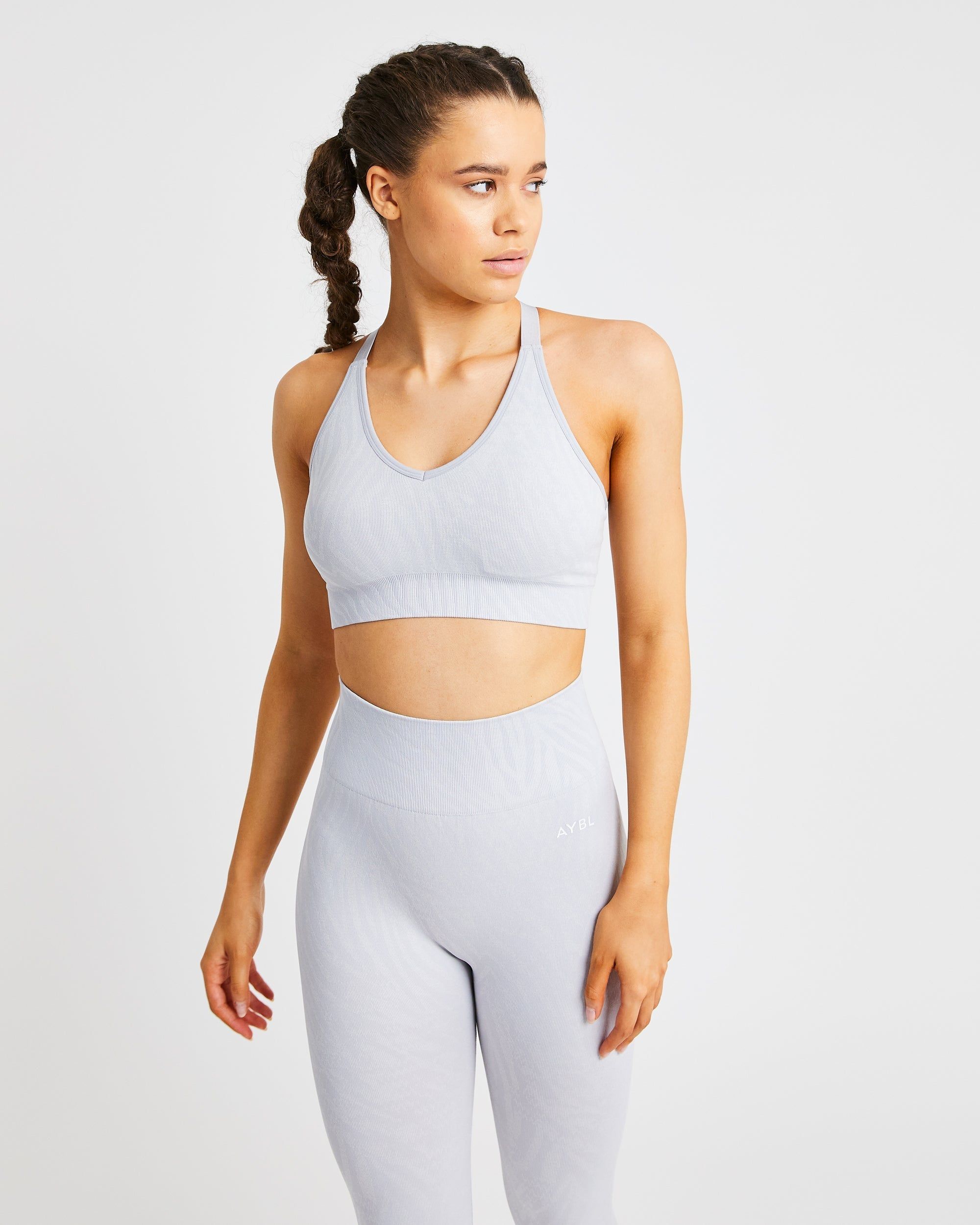 Evolve Animal Seamless Sports Bra - Light Grey sold by AYBL