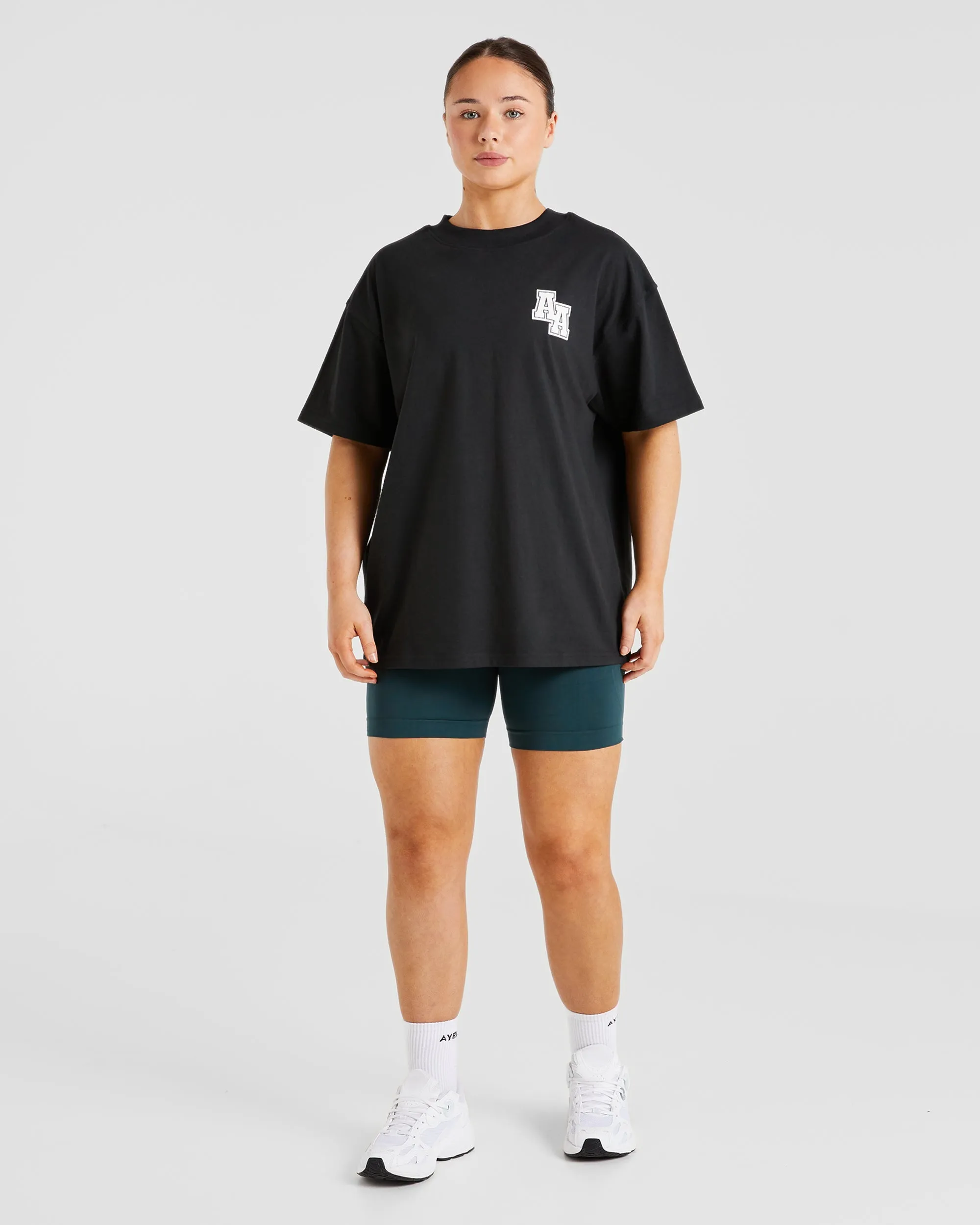 Athletics Slogan Oversized T Shirt - Black sold by AYBL product image thumbnail 4
