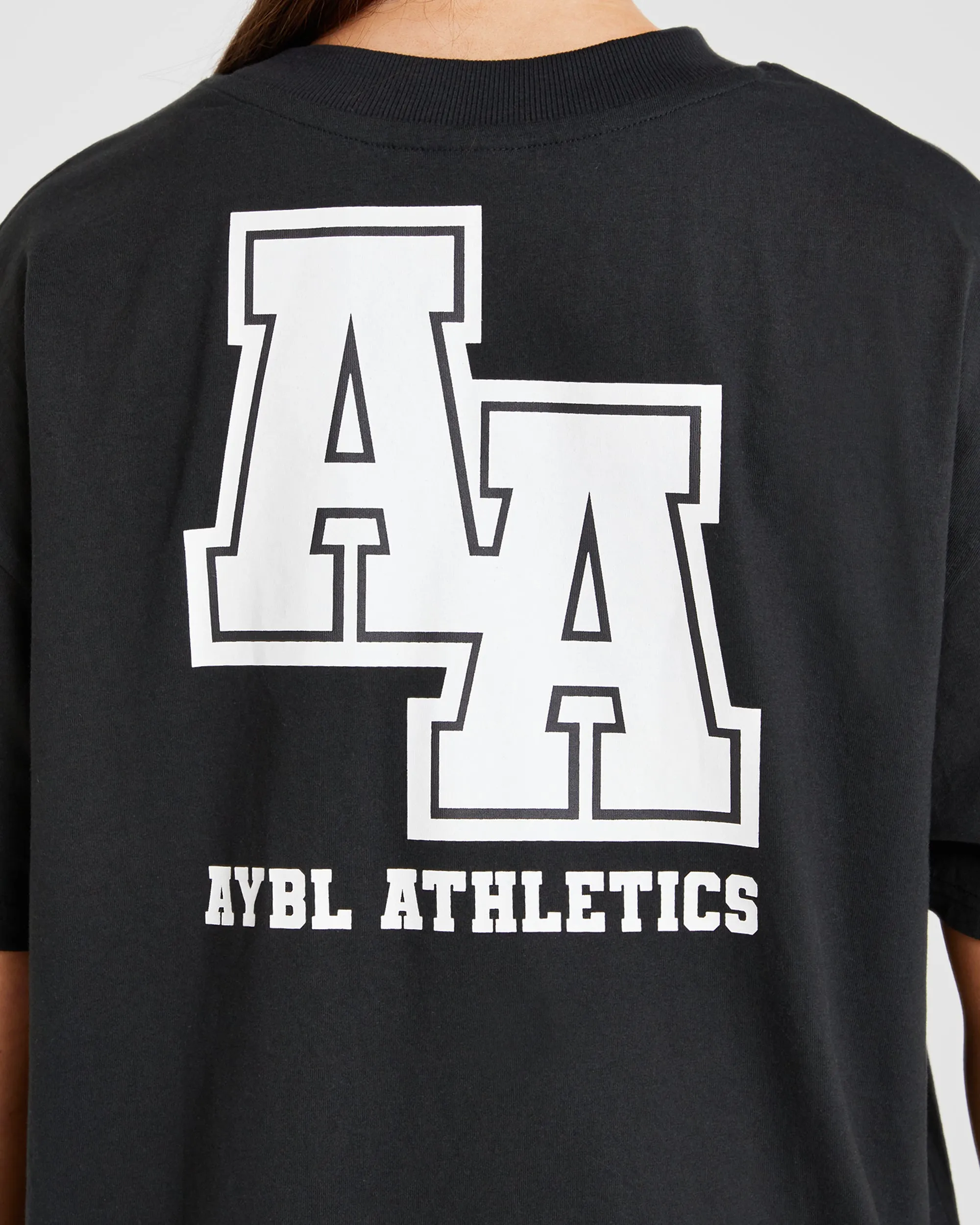Athletics Slogan Oversized T Shirt - Black sold by AYBL product image thumbnail 5