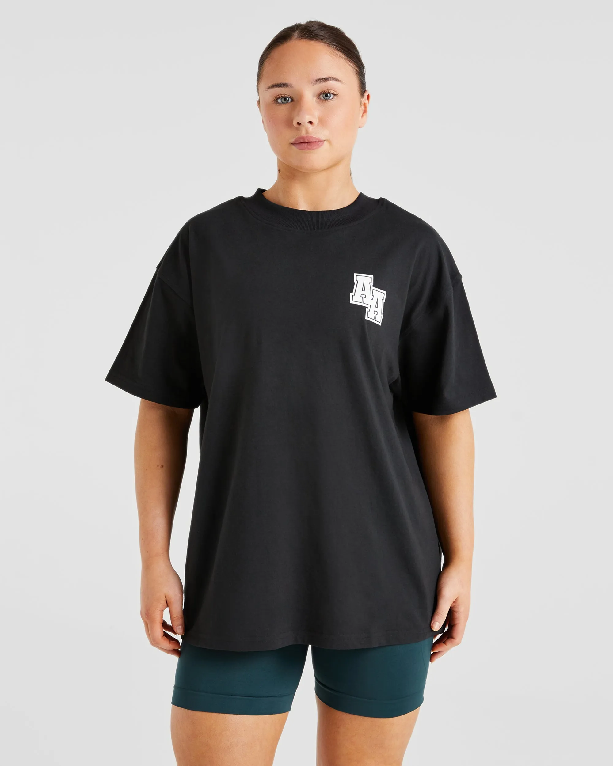 Athletics Slogan Oversized T Shirt - Black sold by AYBL product image thumbnail 2