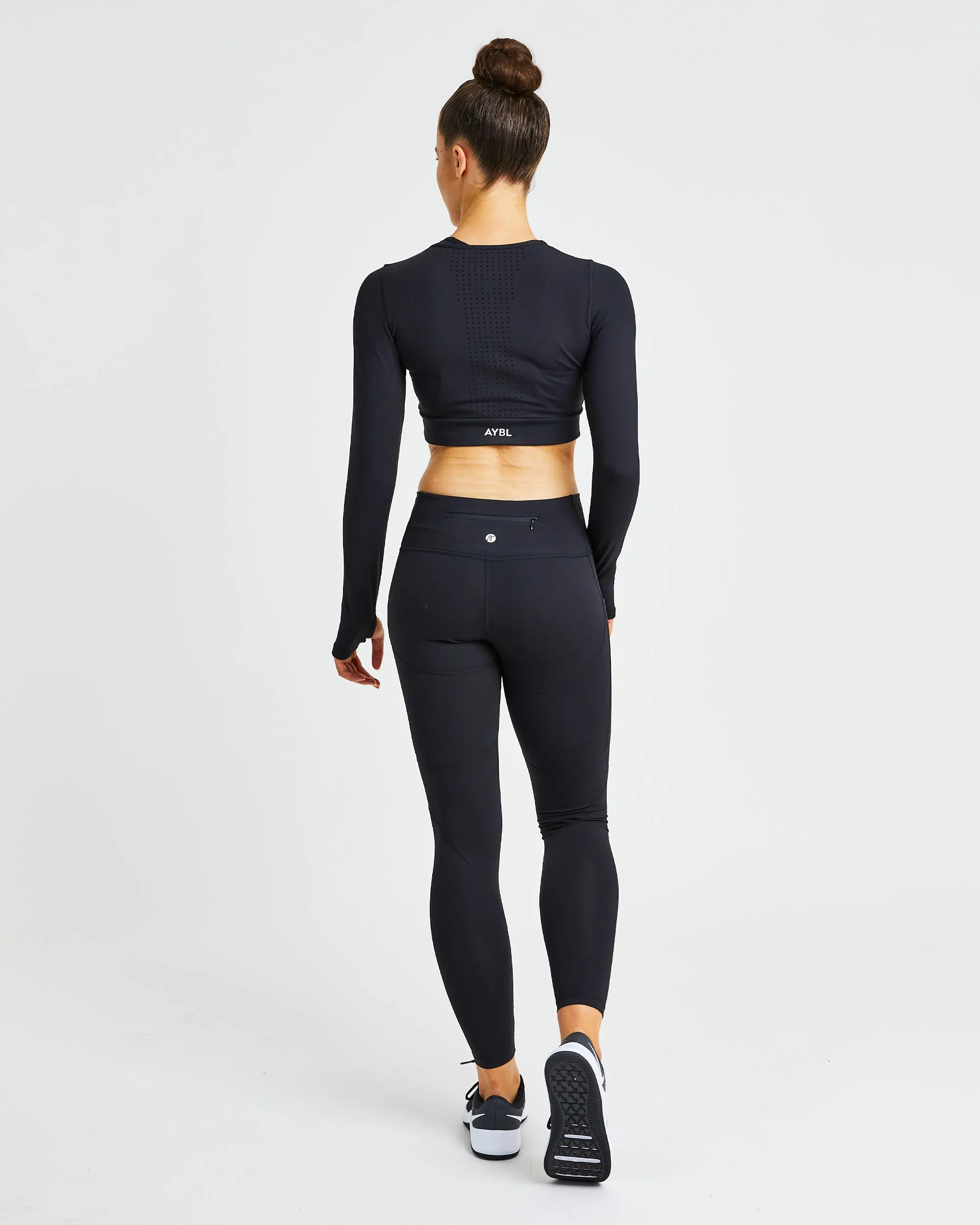 Pace Long Sleeve Crop Top - Black sold by AYBL product image thumbnail 4