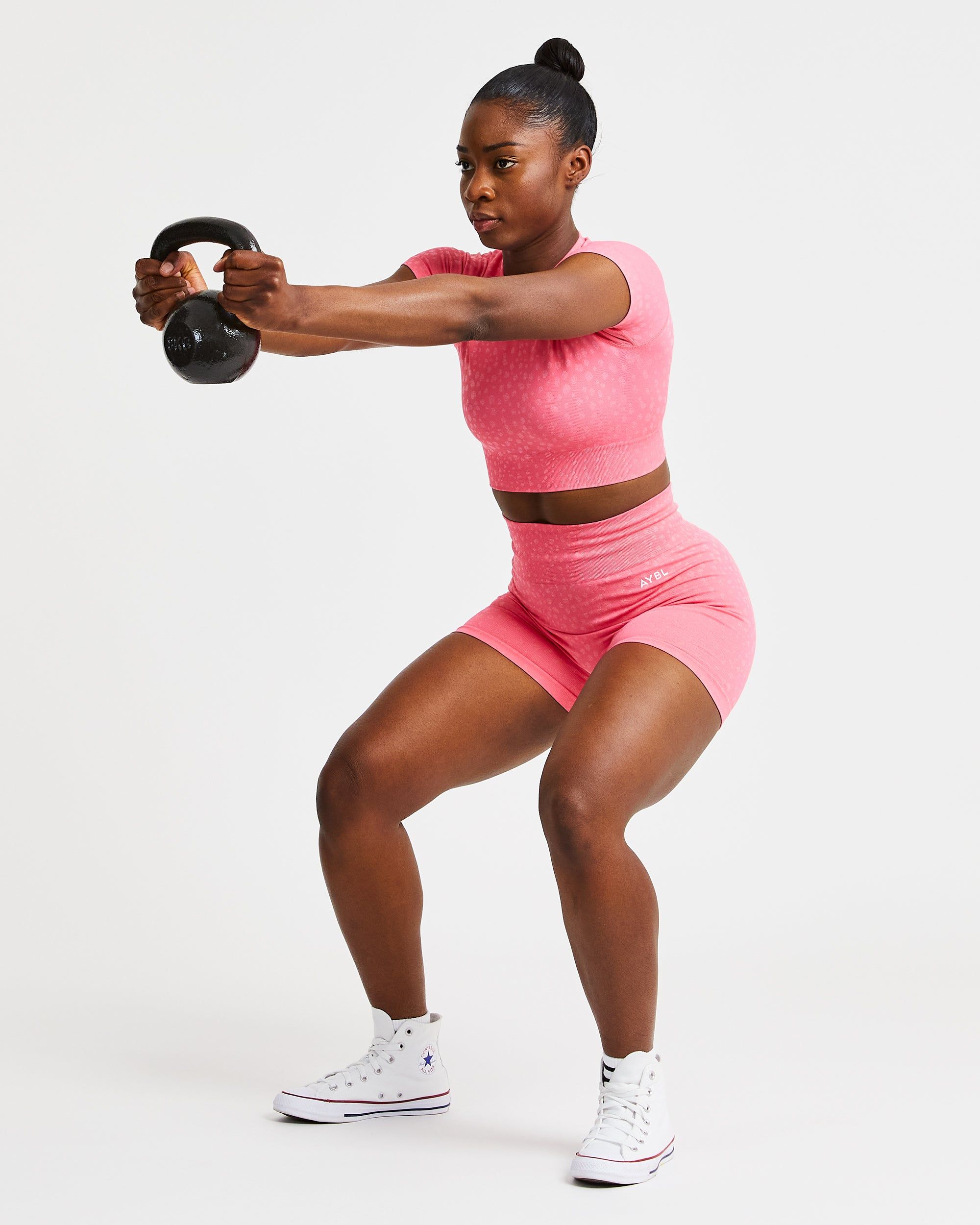 Evolve Speckle Seamless Shorts - Coral Pink sold by AYBL product image thumbnail 6