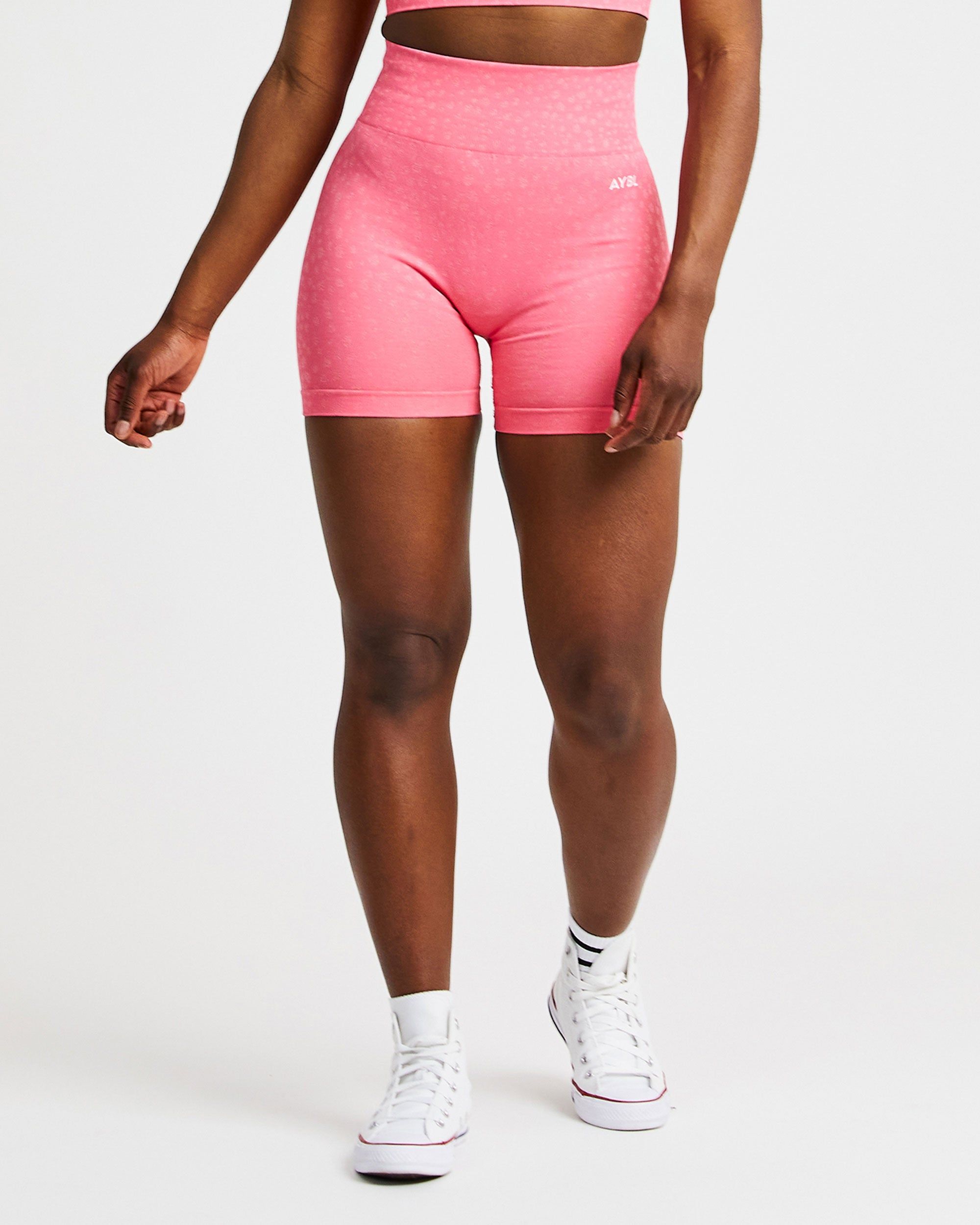 Evolve Speckle Seamless Shorts - Coral Pink sold by AYBL