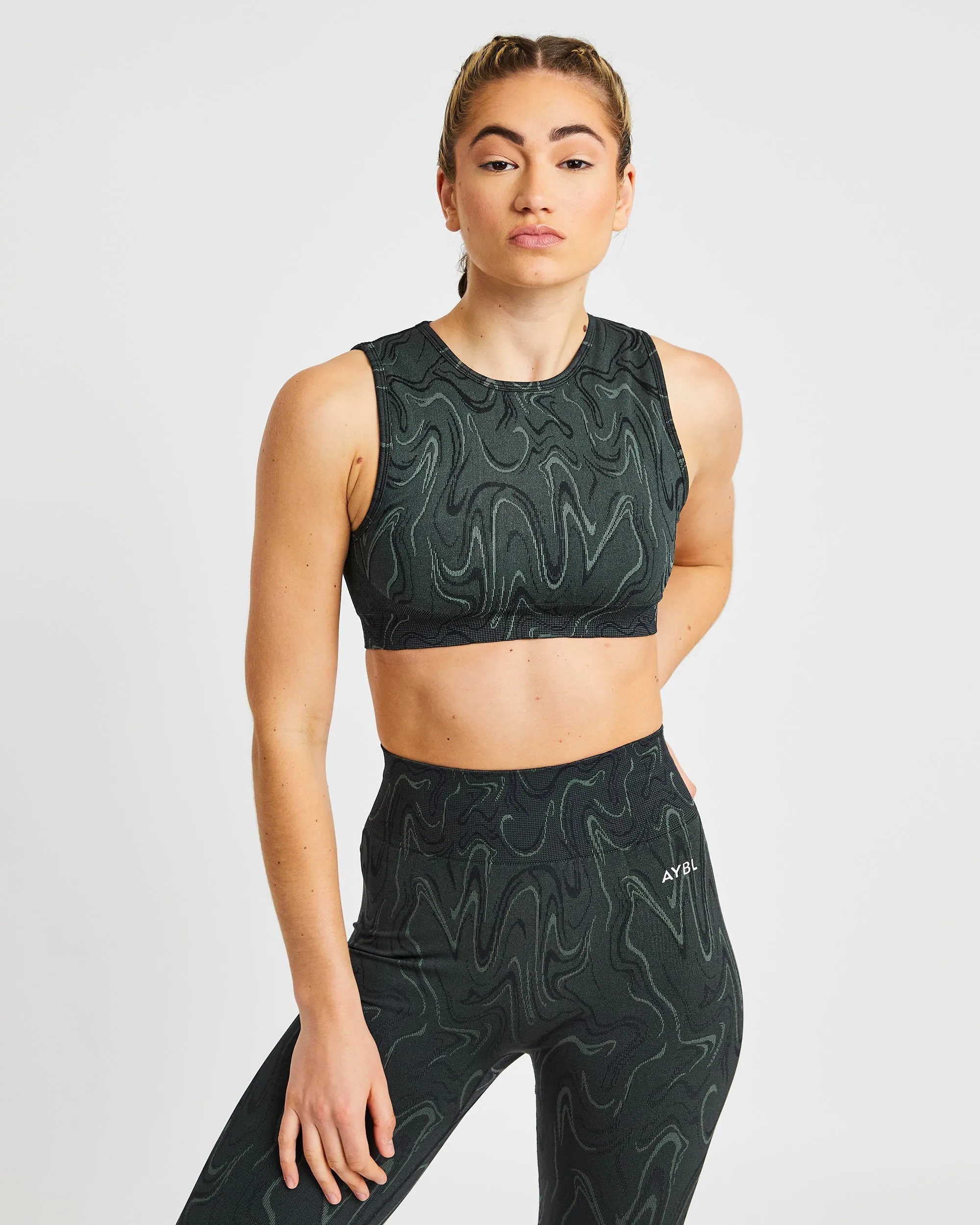 Velocity Seamless Crop Vest - Black sold by AYBL