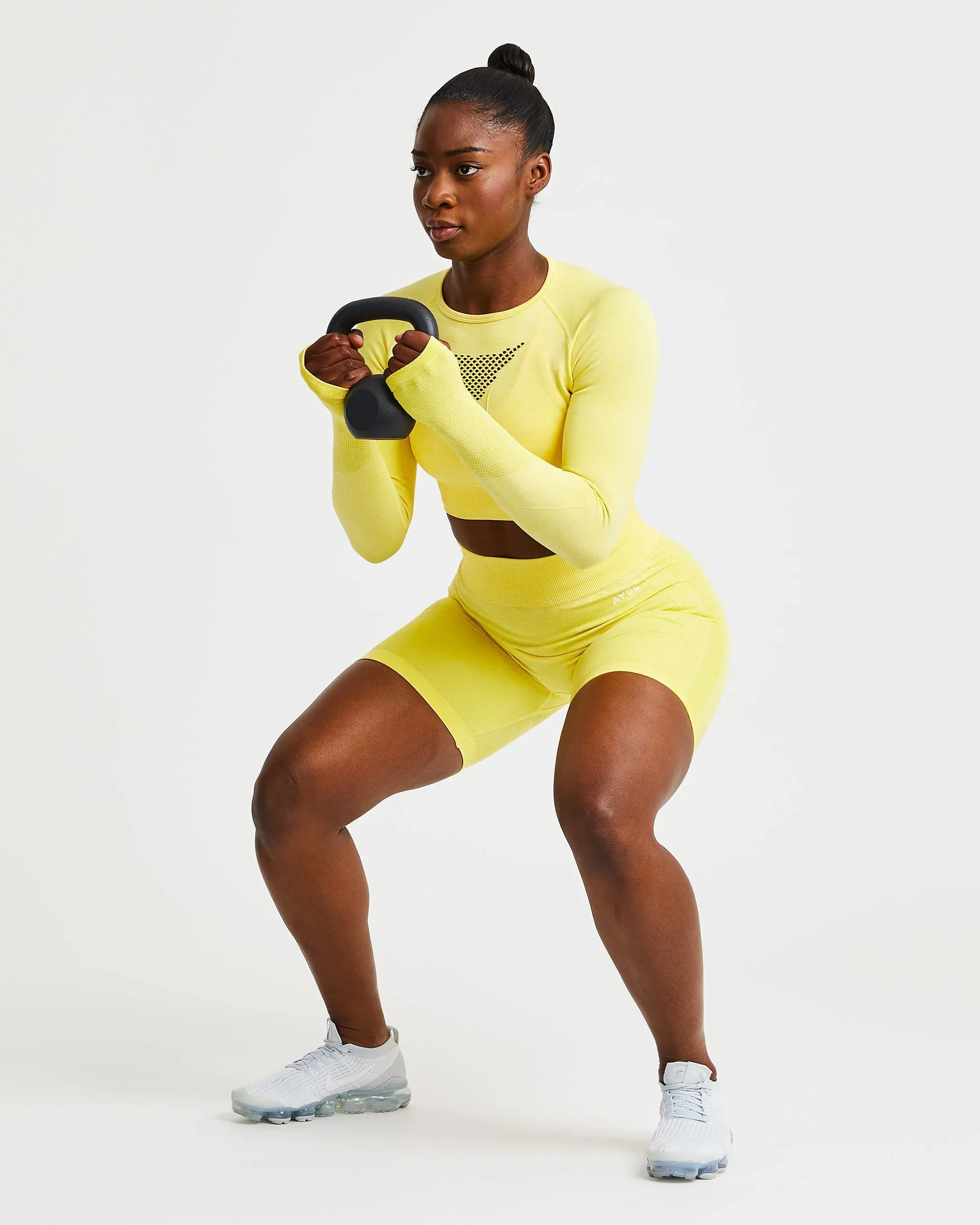 Motion Seamless Cycling Shorts - Yellow sold by AYBL product image thumbnail 5