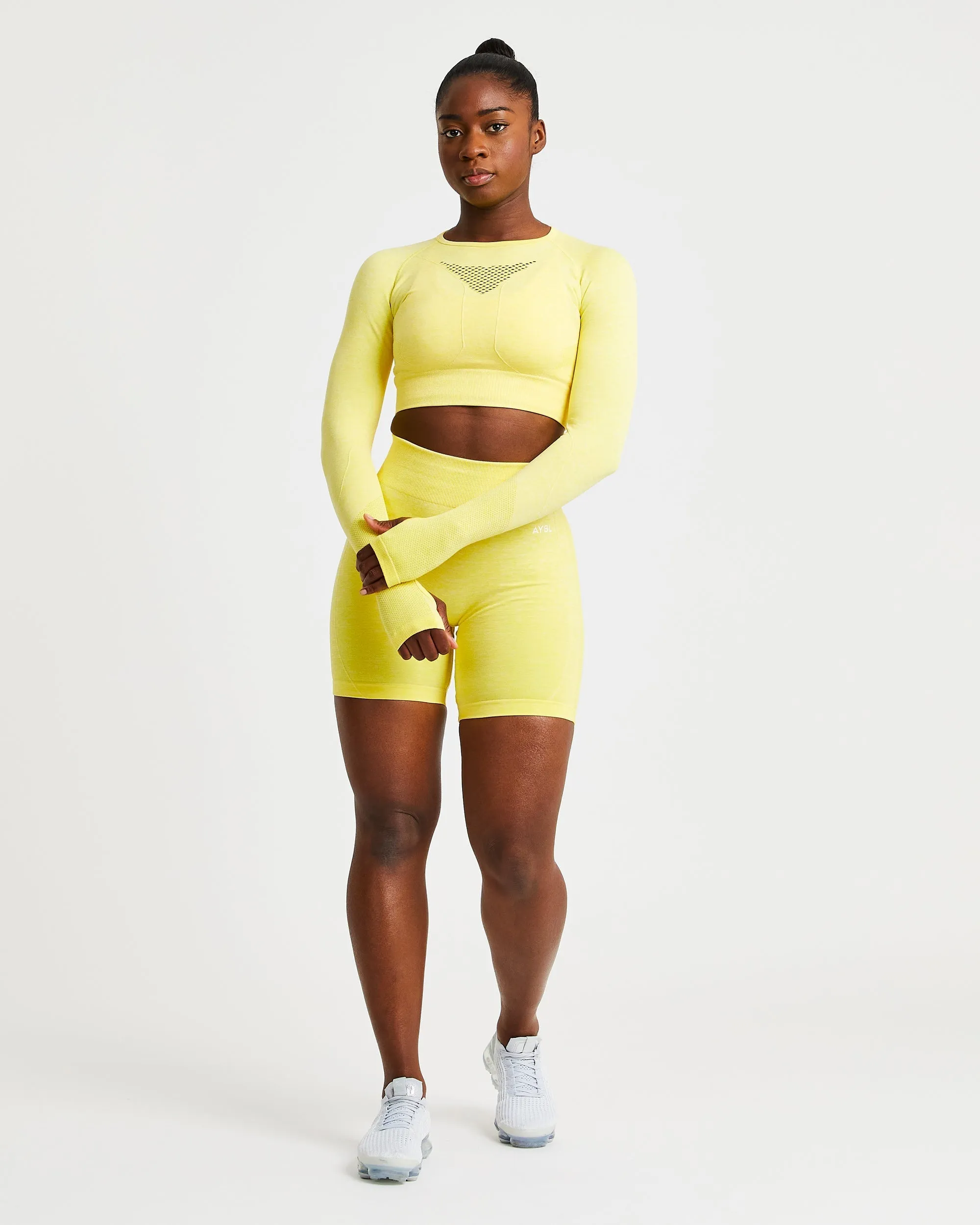 Motion Seamless Cycling Shorts - Yellow sold by AYBL product image thumbnail 3