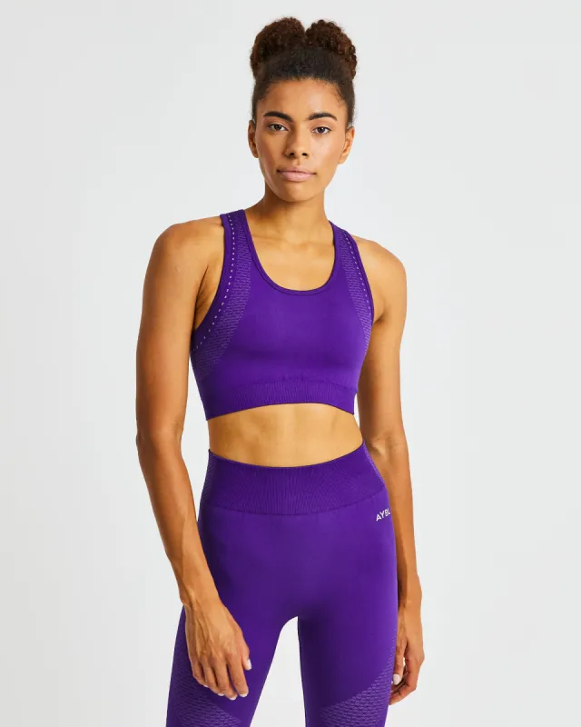 Ignite Seamless Sports Bra - Electric Purple sold by AYBL