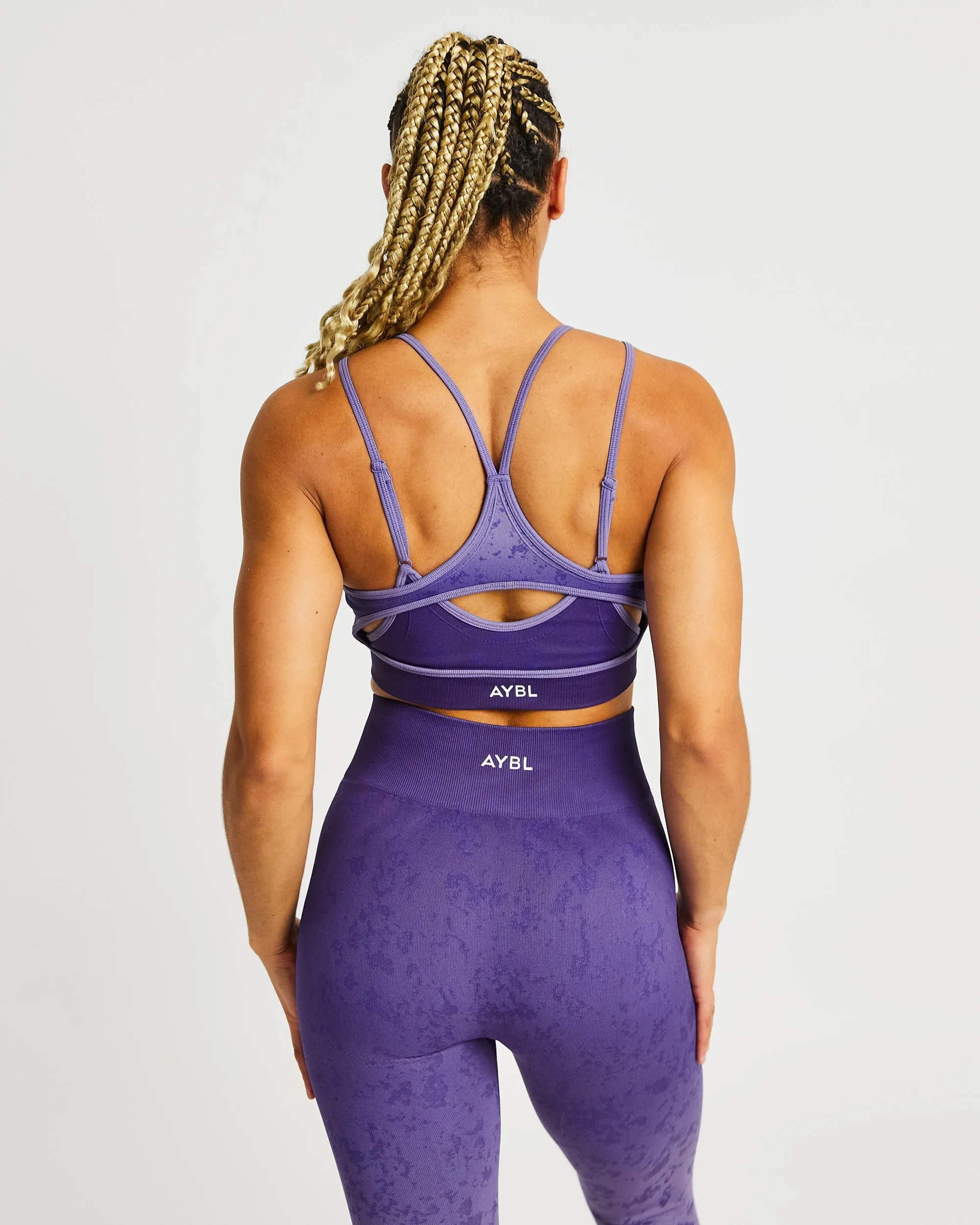 Flare Seamless Sports Bra - Purple sold by AYBL product image thumbnail 2