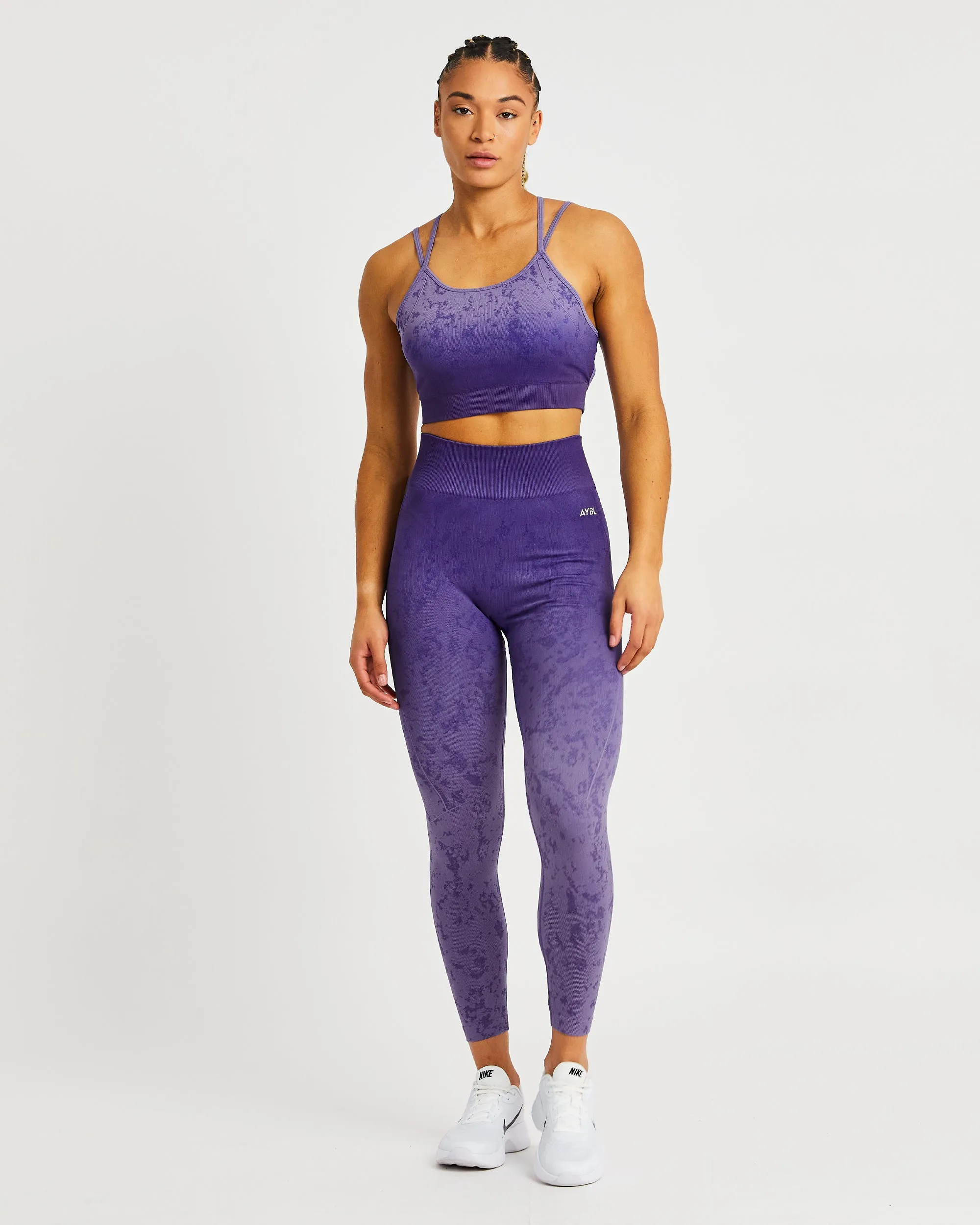 Flare Seamless Sports Bra - Purple sold by AYBL product image thumbnail 3