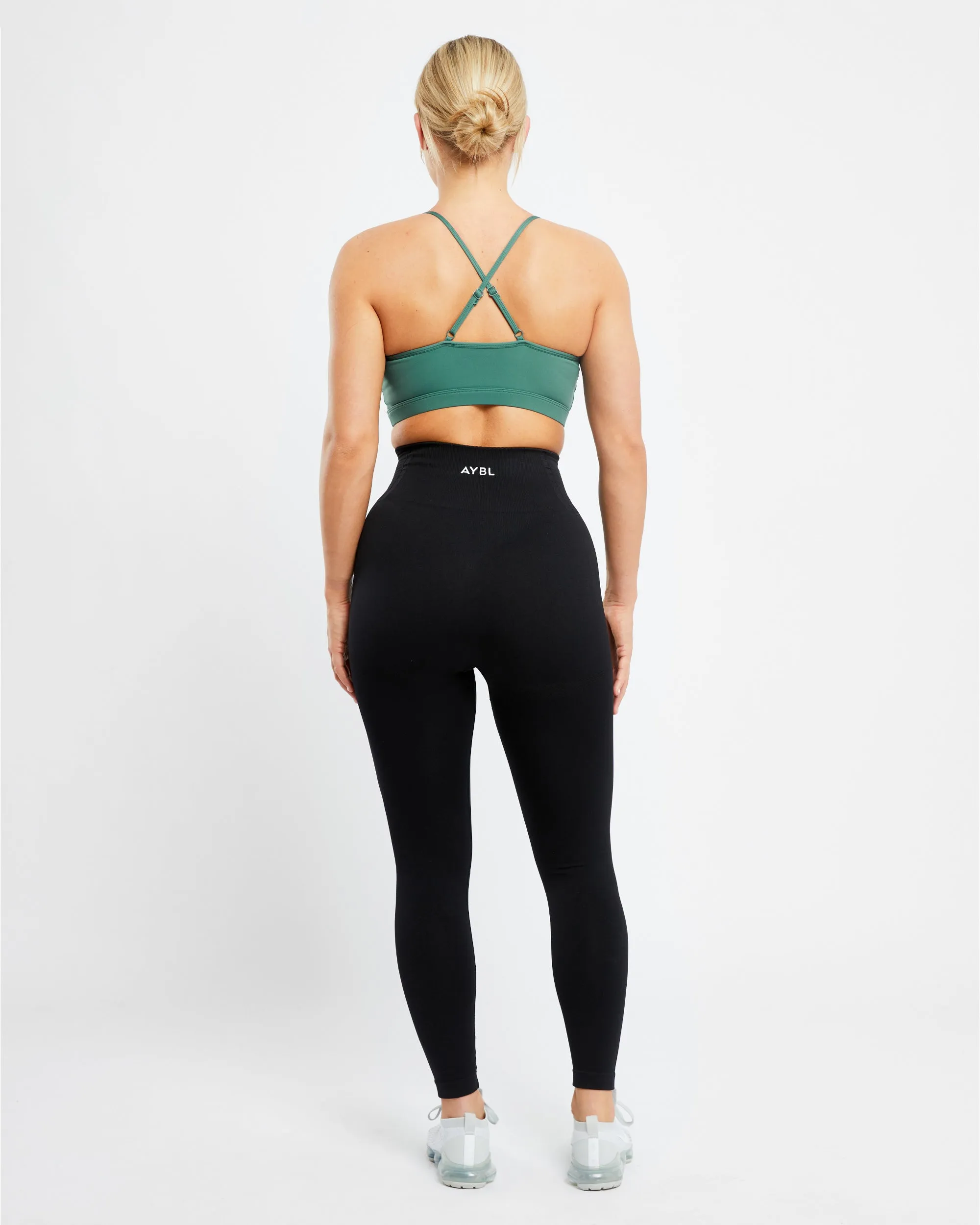 Essential V Neck Sports Bra - Green sold by AYBL product image thumbnail 4