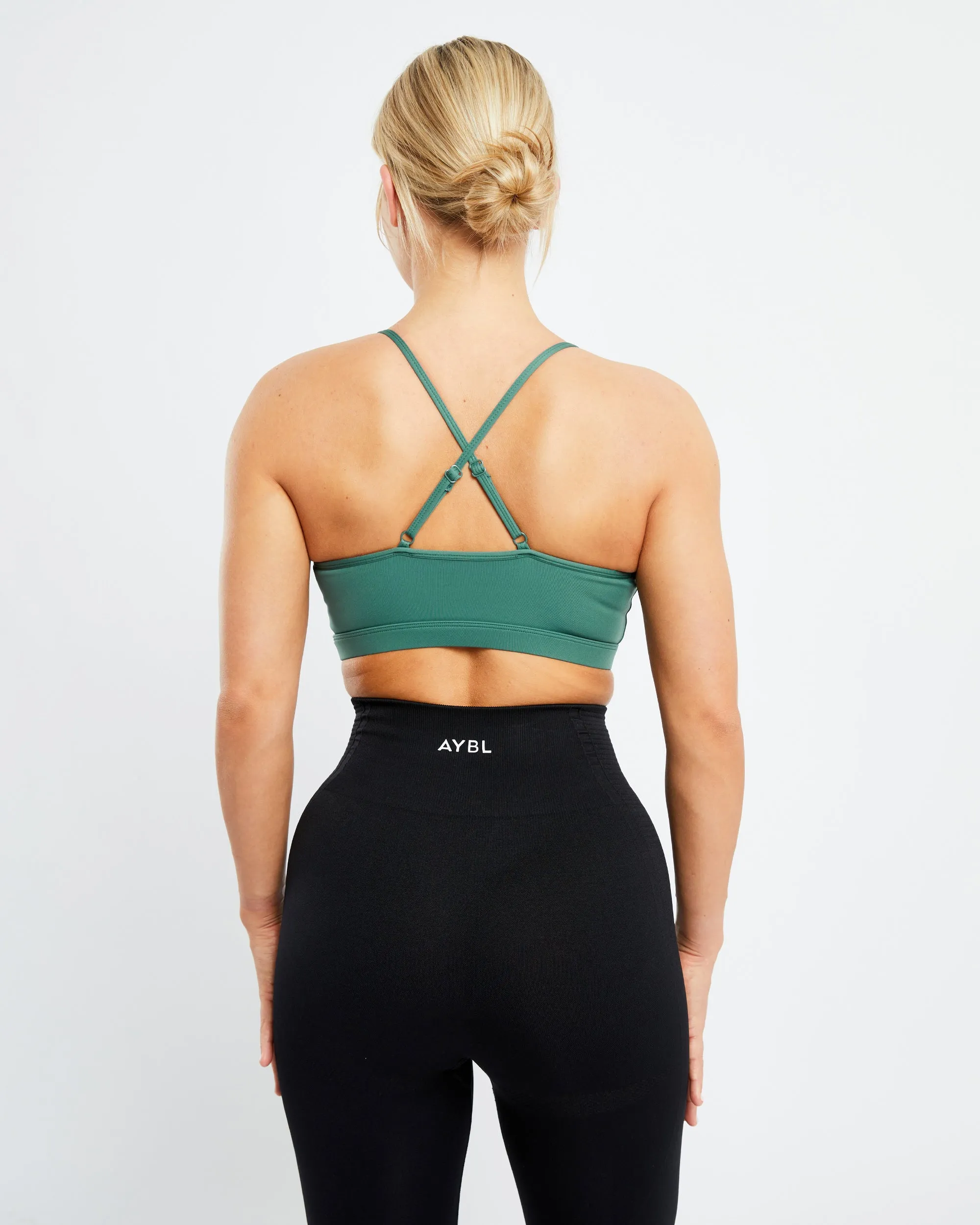 Essential V Neck Sports Bra - Green sold by AYBL product image thumbnail 2