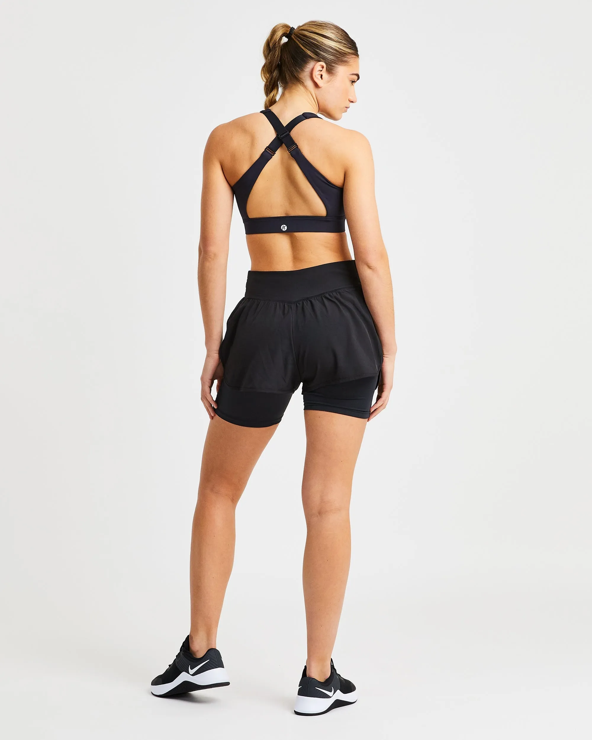Sportive Zip Up Sports Bra - Black sold by AYBL product image thumbnail 4