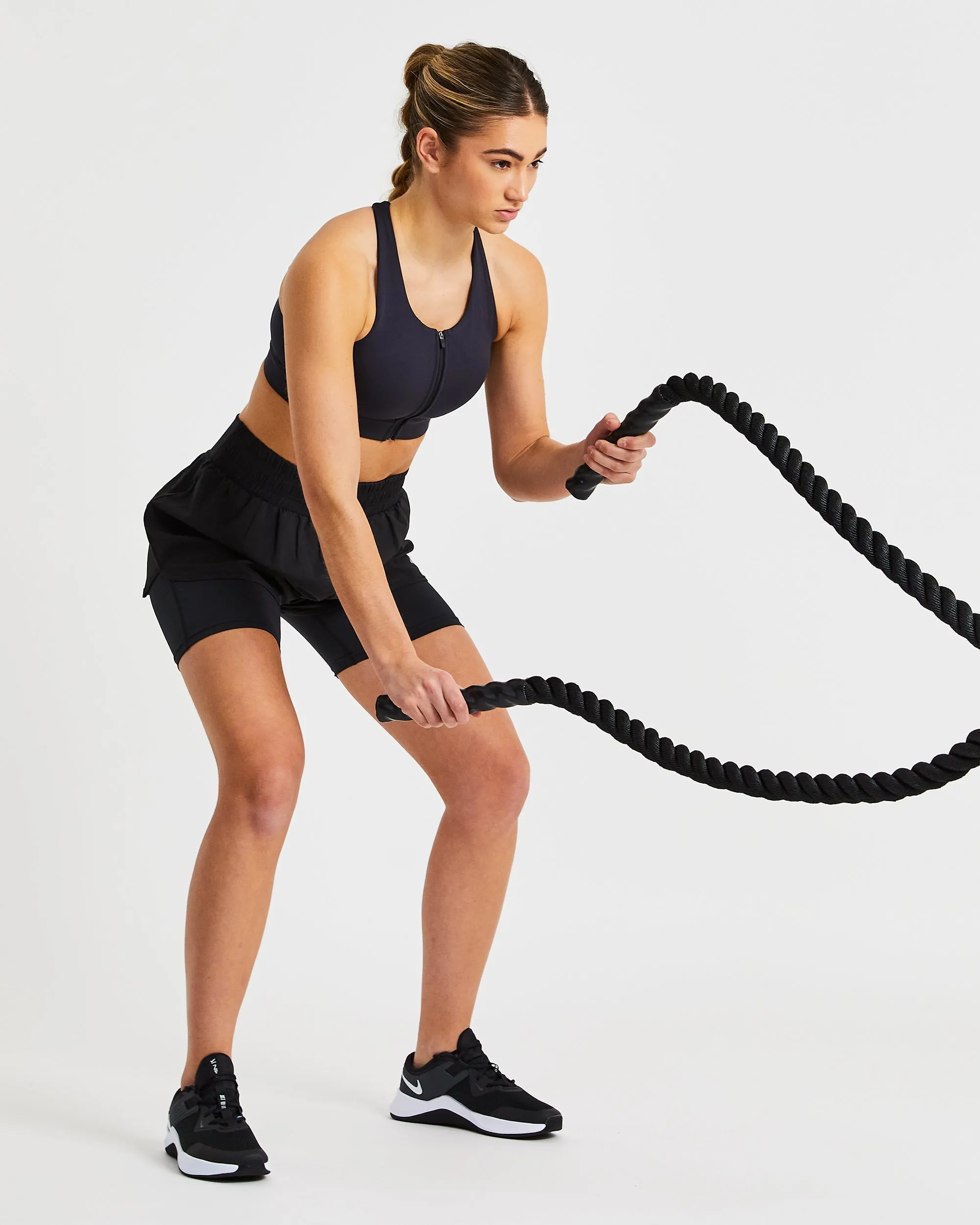 Sportive Zip Up Sports Bra - Black sold by AYBL product image thumbnail 5