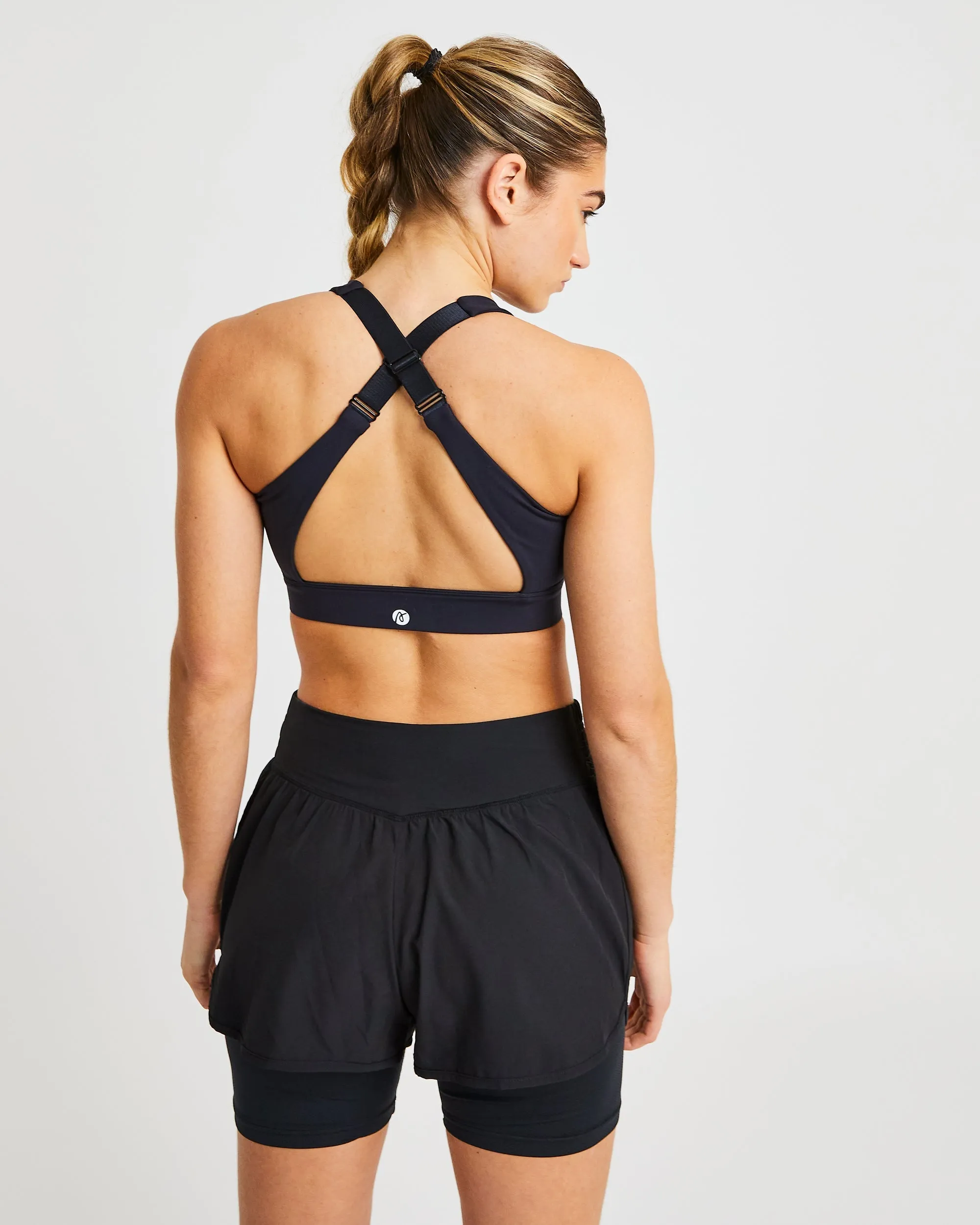 Sportive Zip Up Sports Bra - Black sold by AYBL product image thumbnail 2