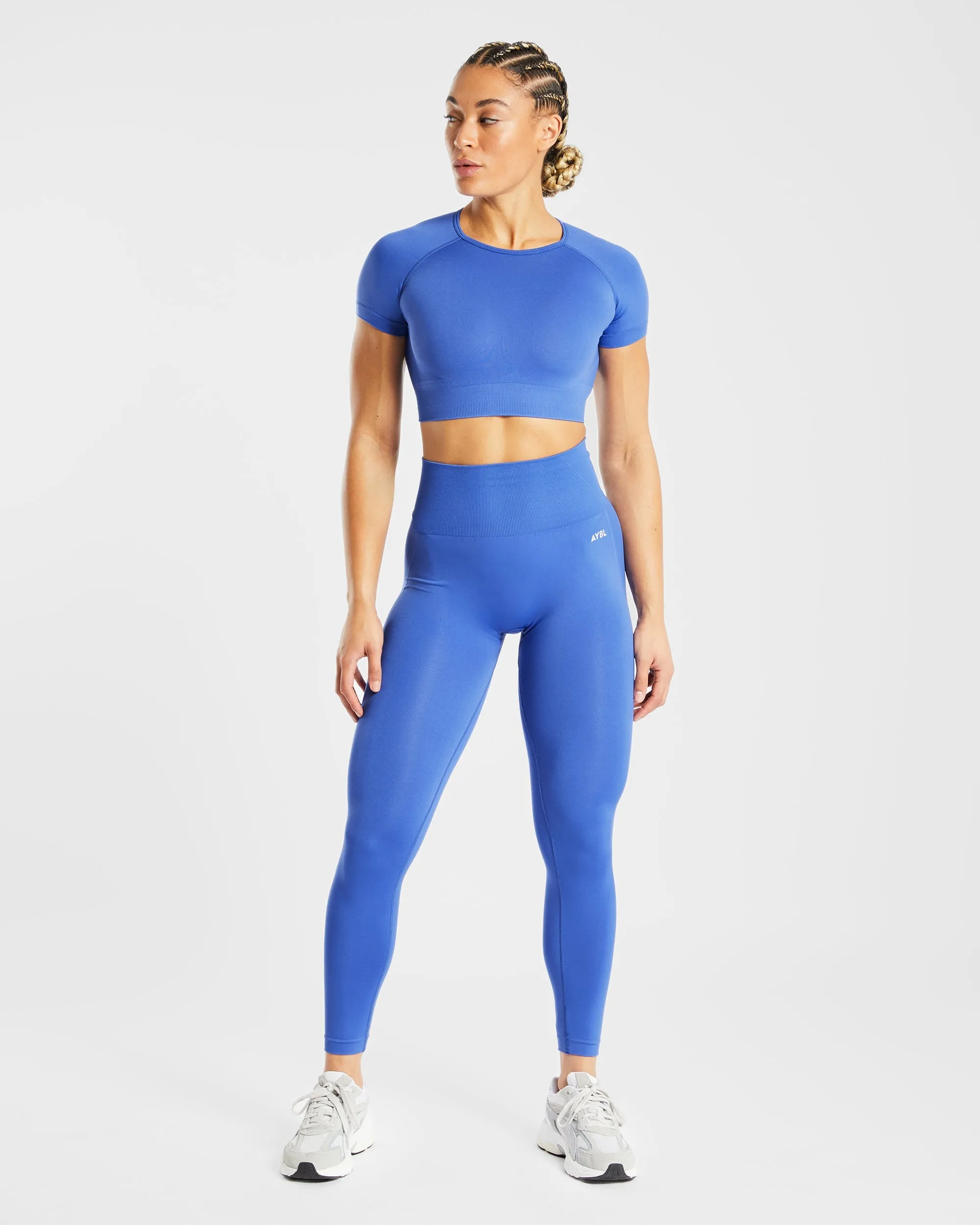 Empower Seamless Crop Top - Cobalt sold by AYBL product image thumbnail 3