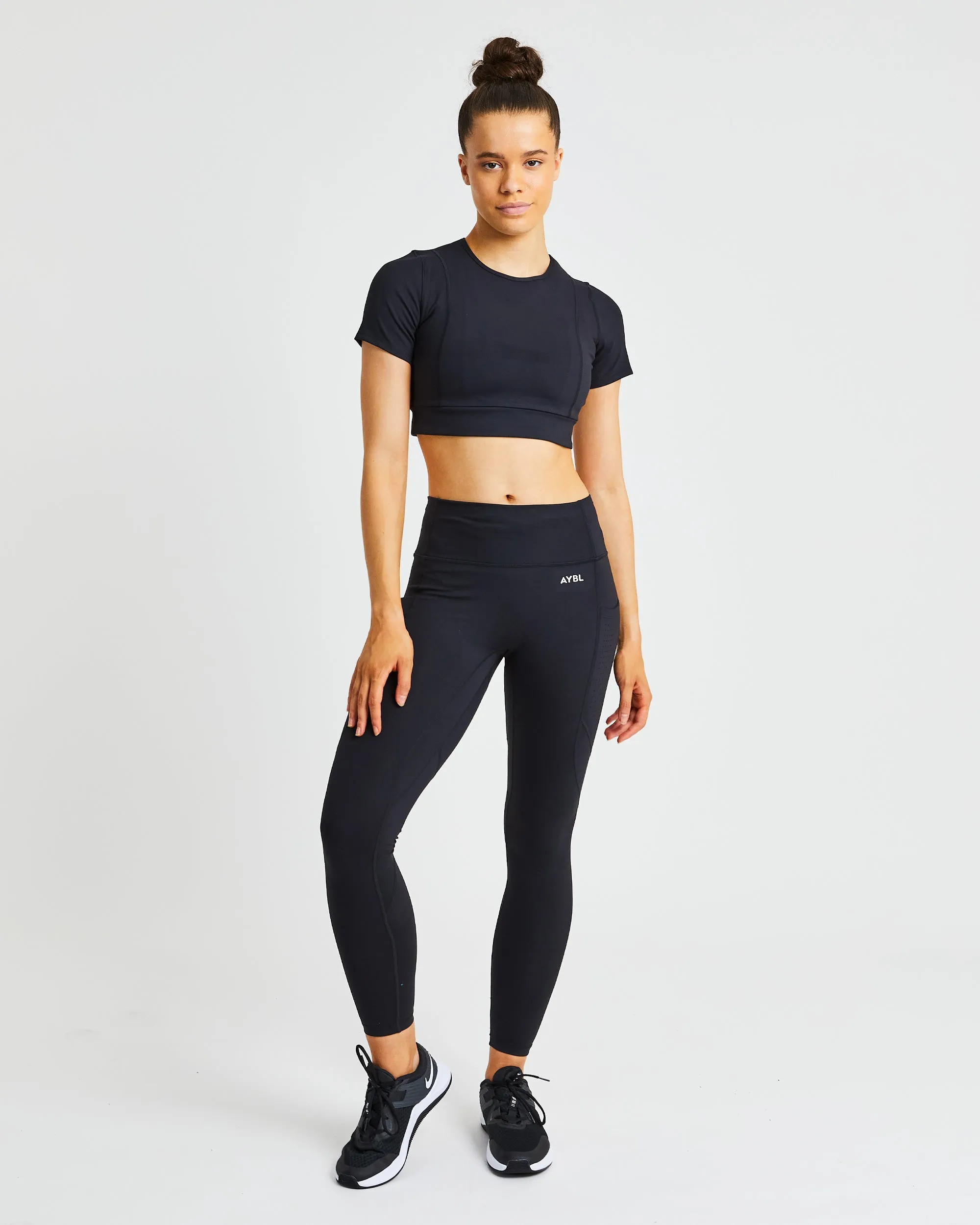 Pace Crop Top - Black sold by AYBL product image thumbnail 3