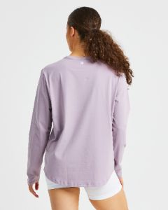 Everyday Relaxed Long Sleeve T Shirt - Muted Mauve sold by AYBL