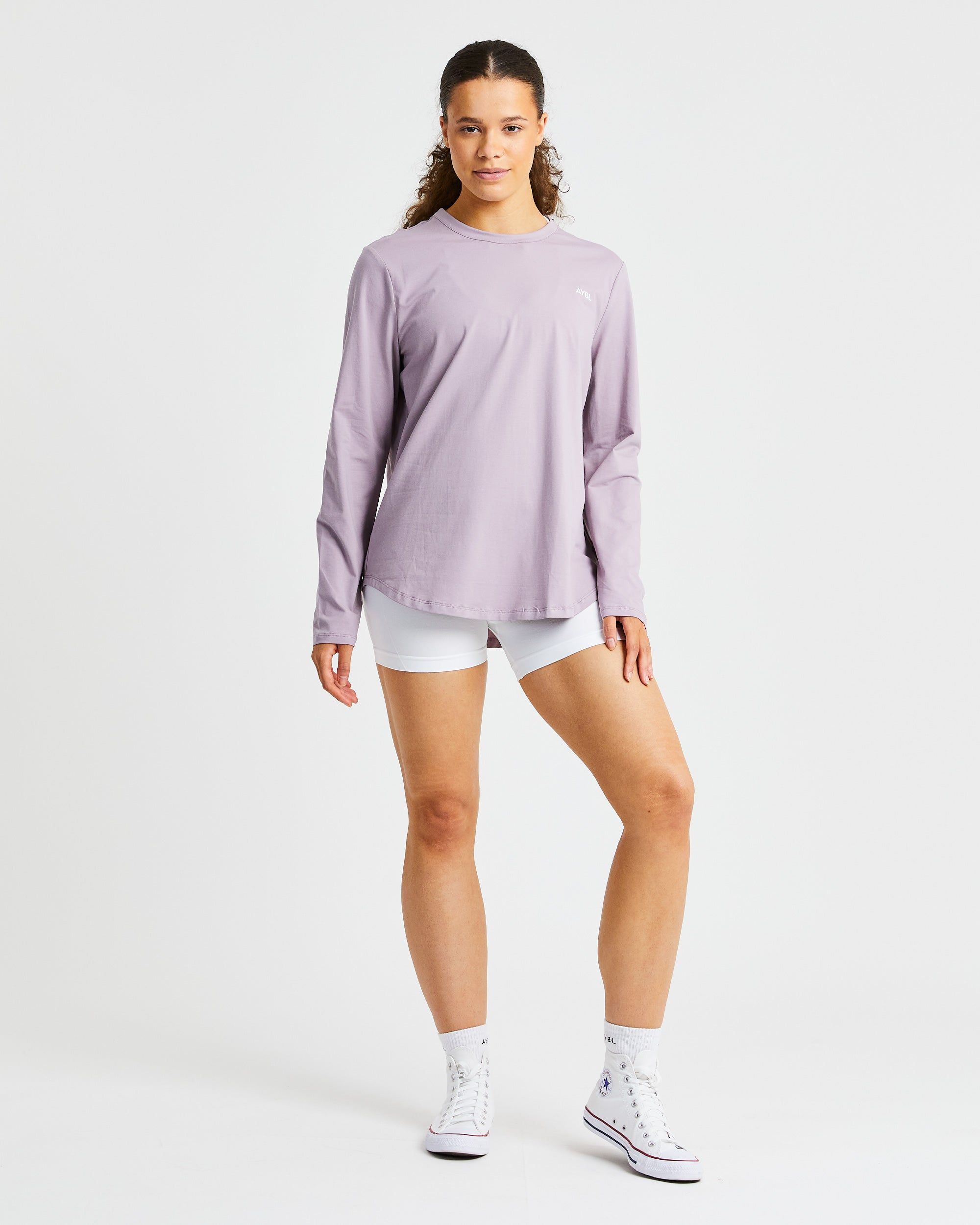 Everyday Relaxed Long Sleeve T Shirt - Muted Mauve sold by AYBL product image thumbnail 3