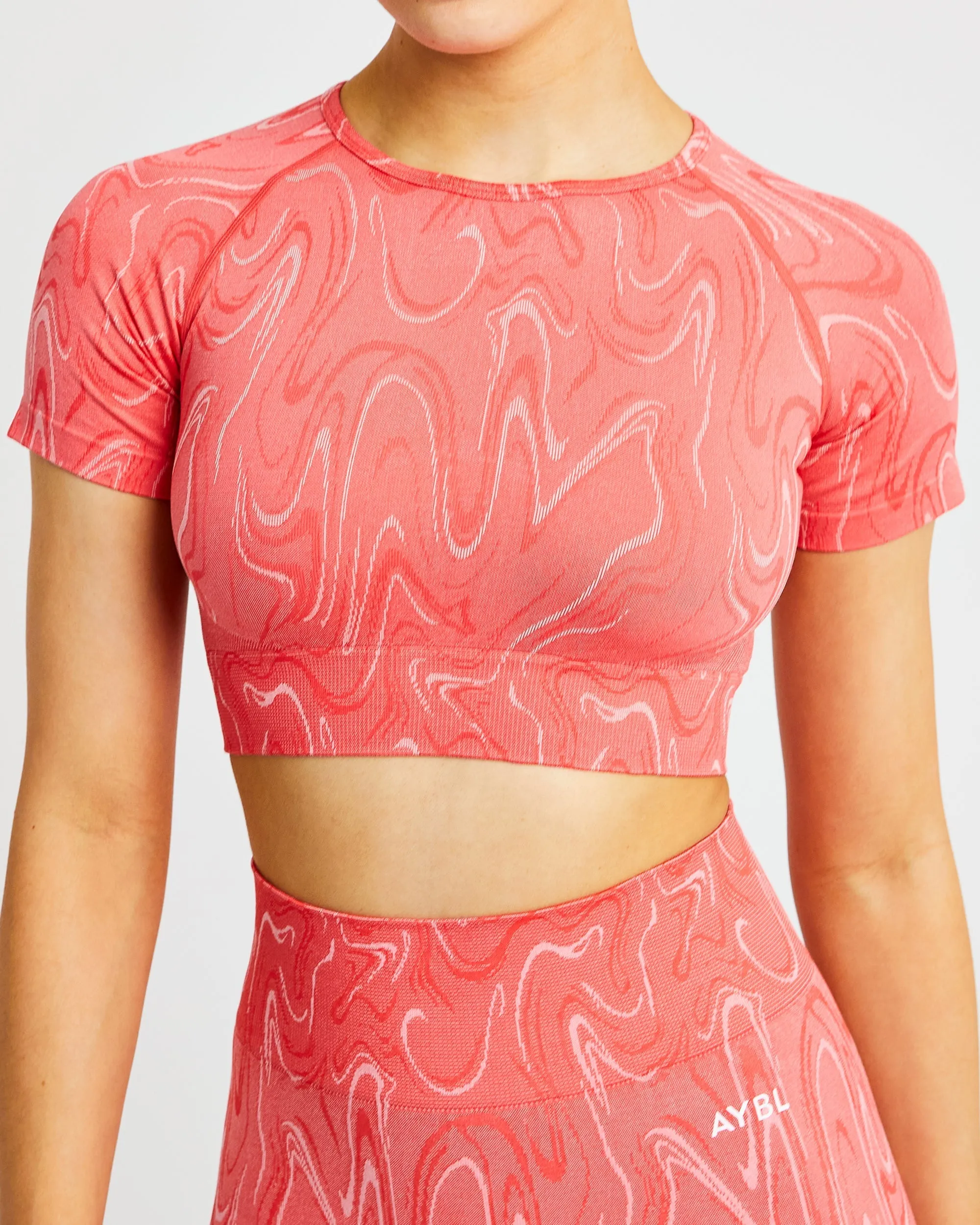 Velocity Seamless Crop Top - Coral sold by AYBL product image thumbnail 5