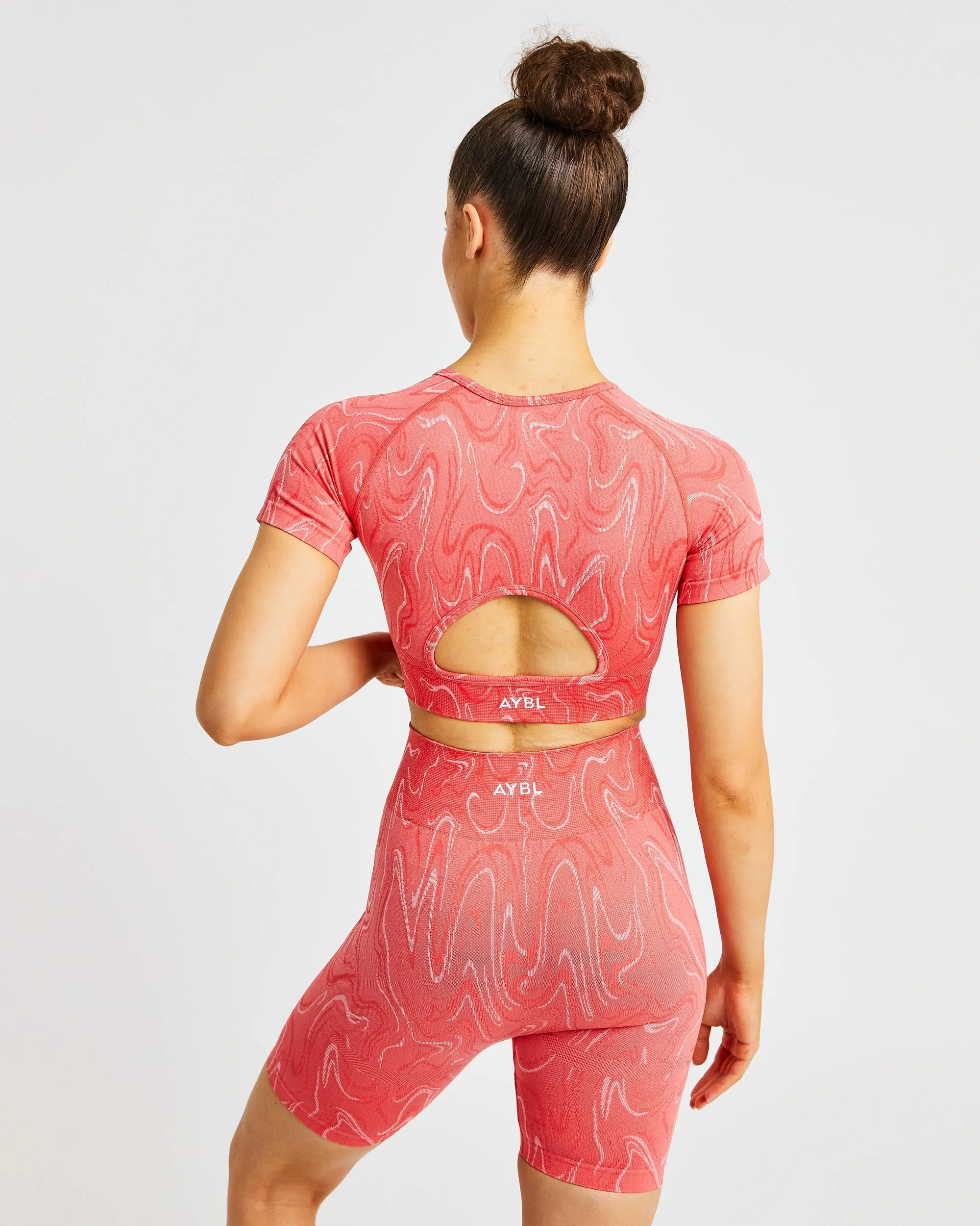 Velocity Seamless Crop Top - Coral sold by AYBL product image thumbnail 2