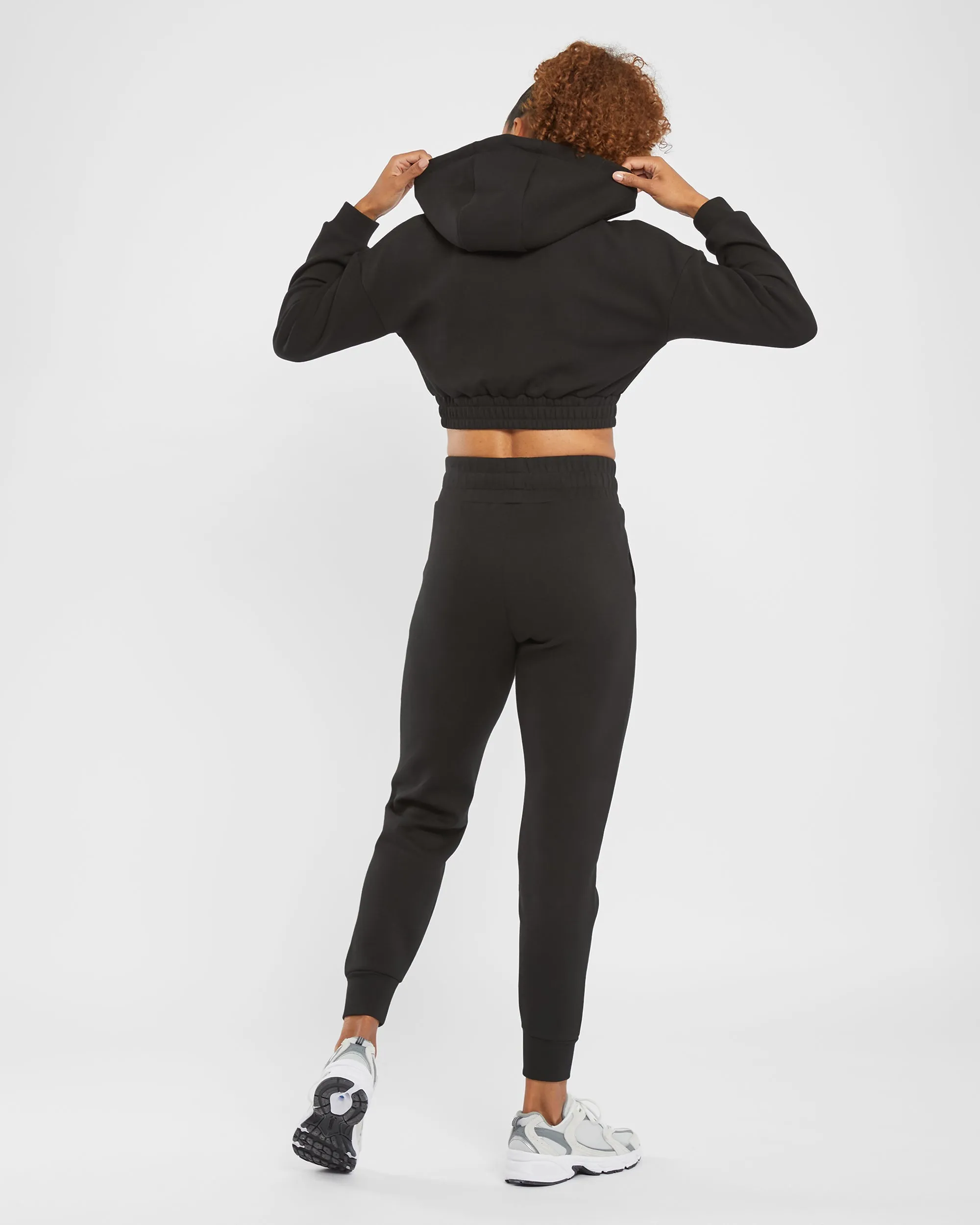Infinity Crop Zip Hoodie - Black sold by AYBL product image thumbnail 4