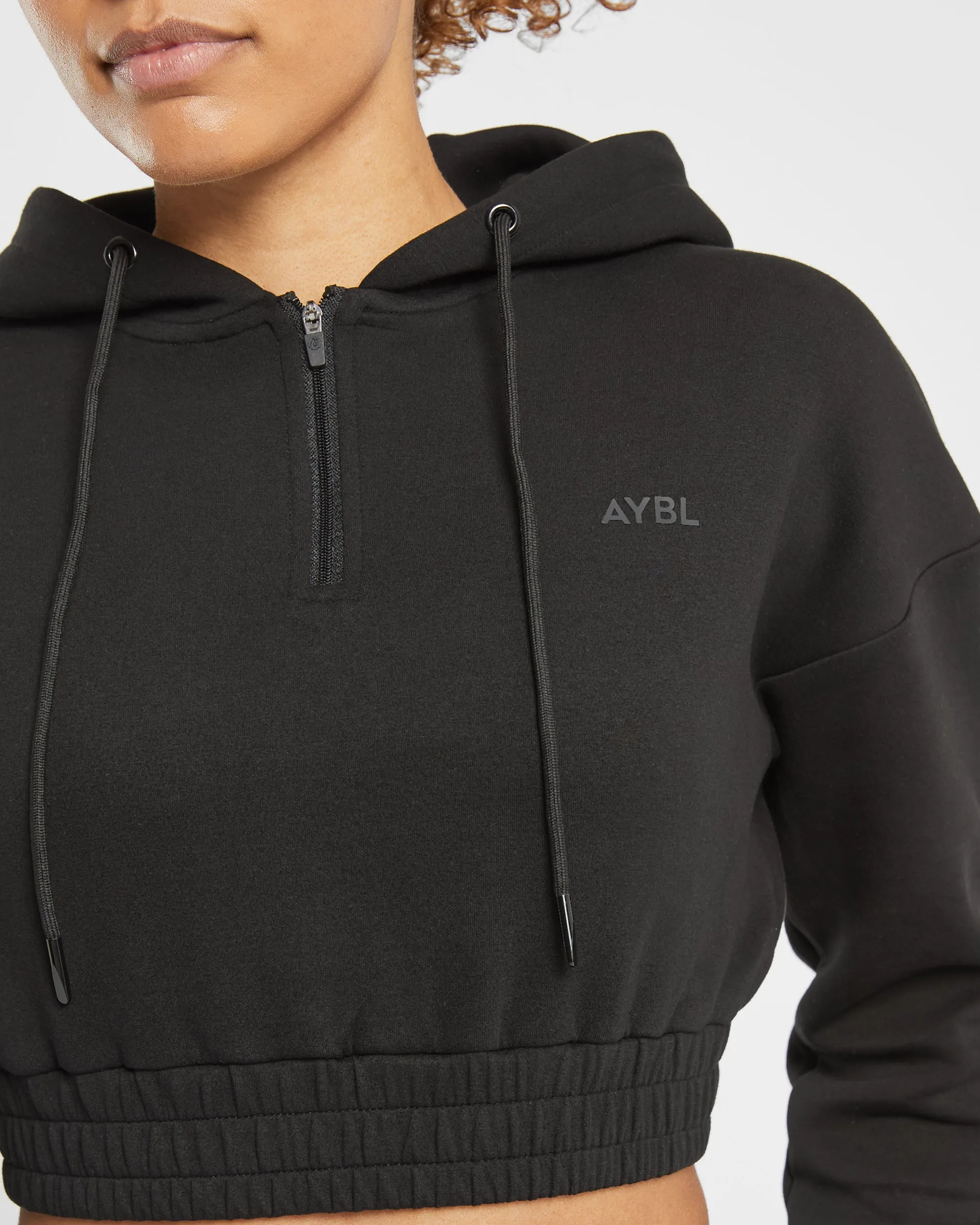 Infinity Crop Zip Hoodie - Black sold by AYBL product image thumbnail 5