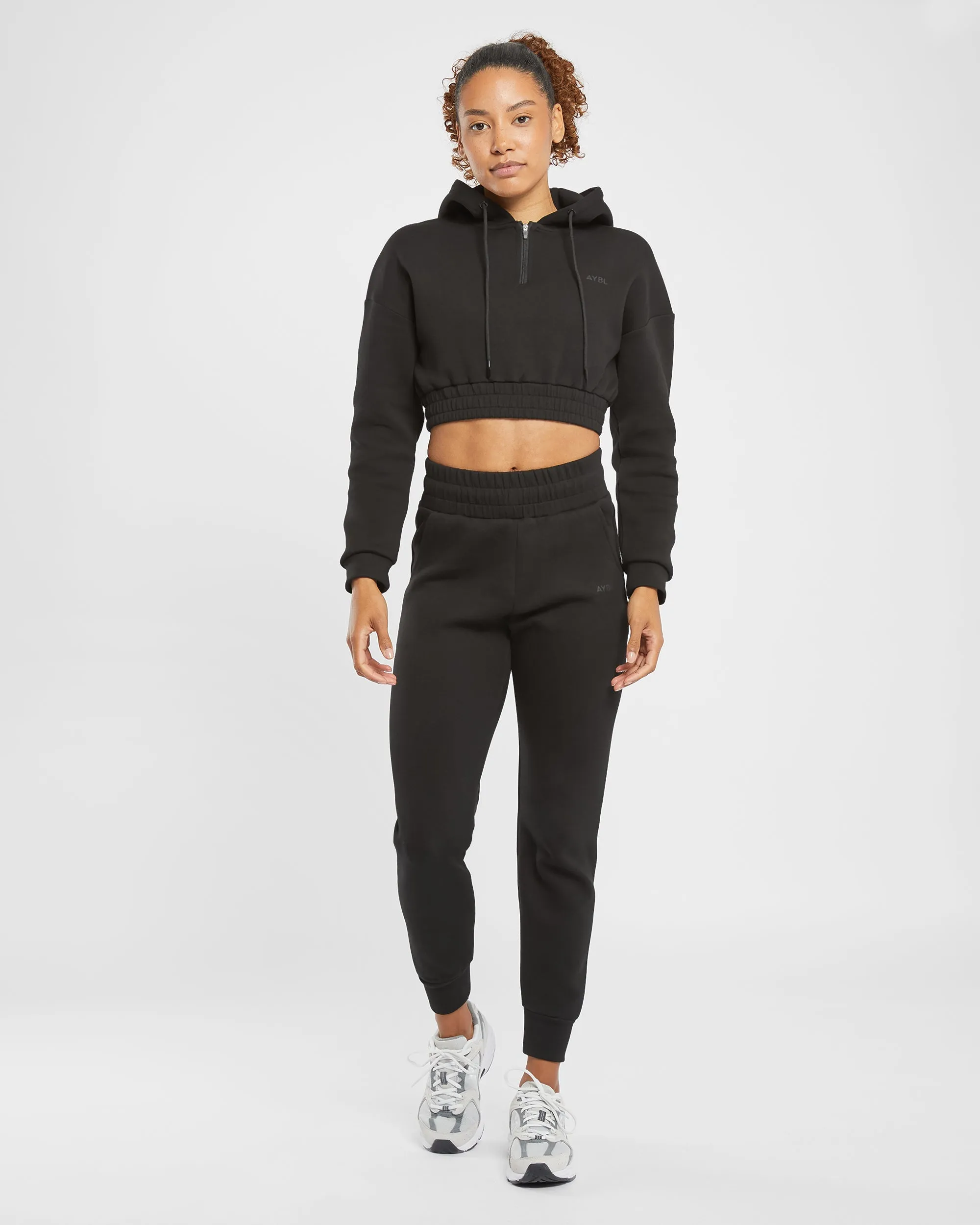 Infinity Crop Zip Hoodie - Black sold by AYBL product image thumbnail 3