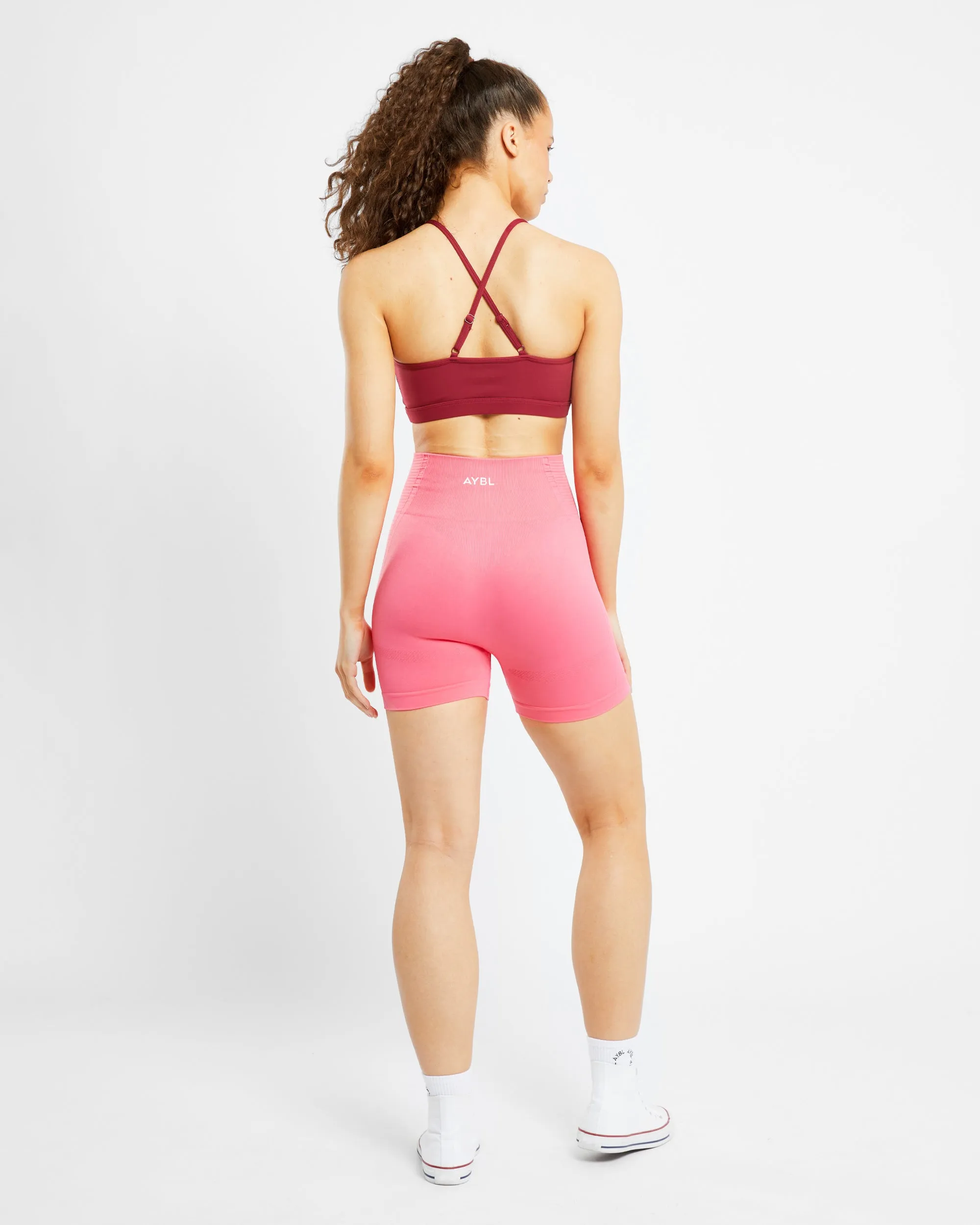 Essential V Neck Sports Bra - Rumba Red sold by AYBL product image thumbnail 4