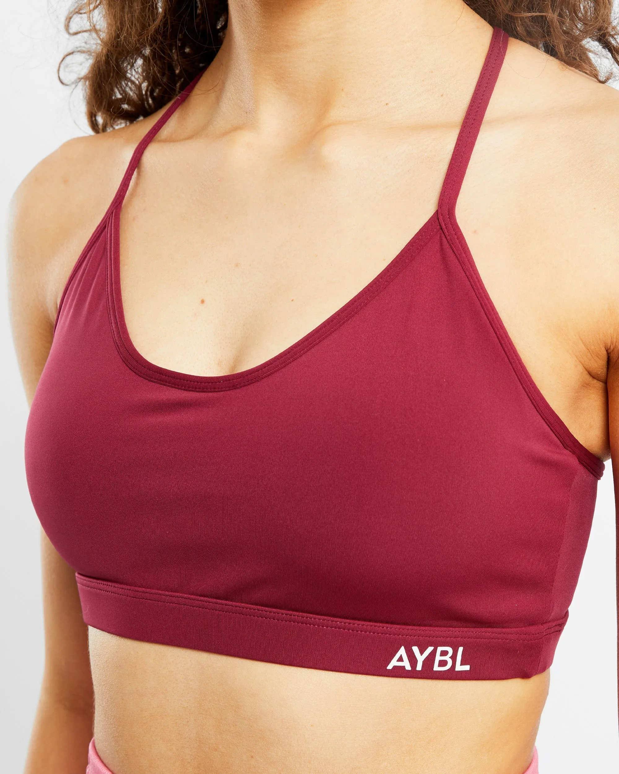 Essential V Neck Sports Bra - Rumba Red sold by AYBL product image thumbnail 5