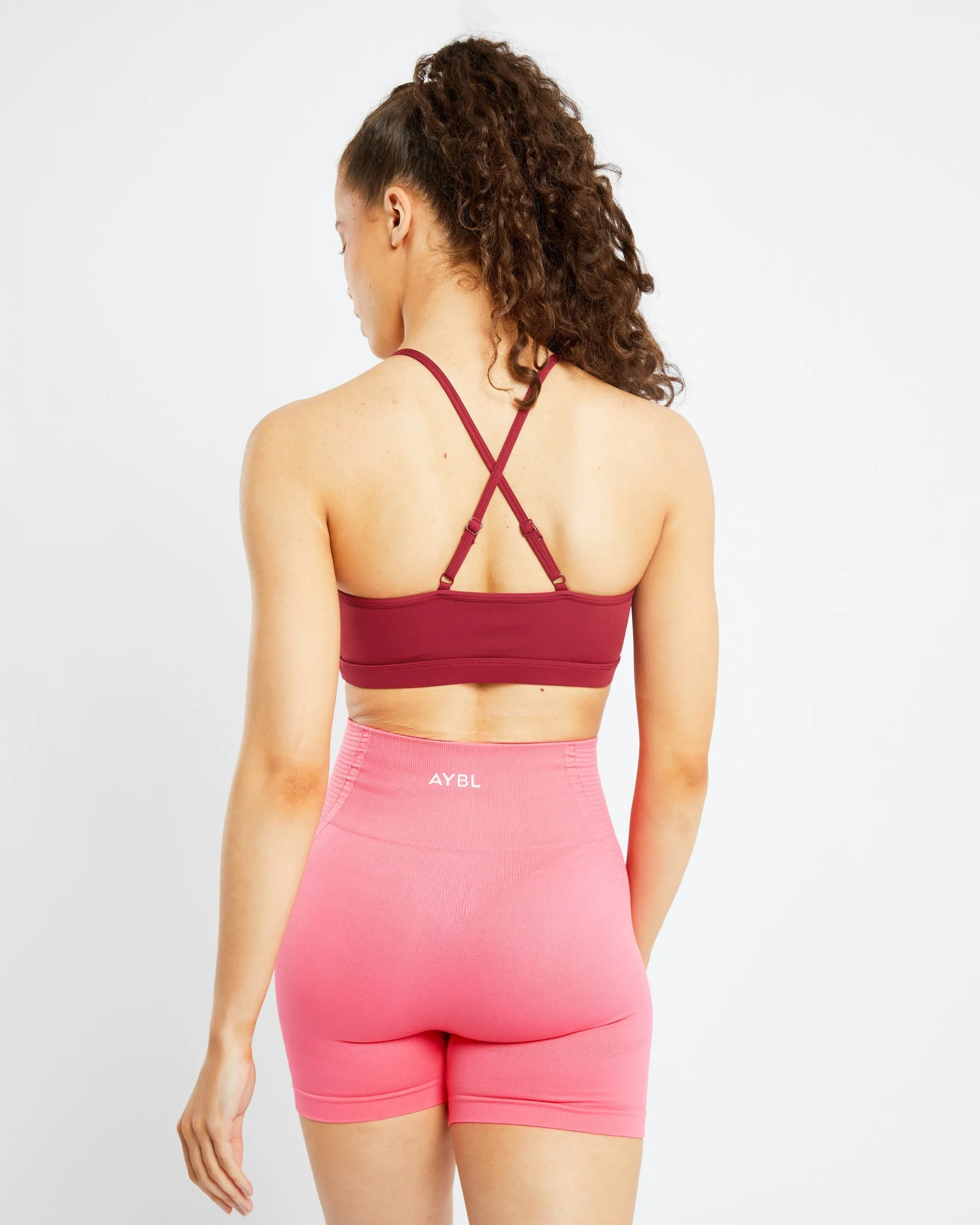 Essential V Neck Sports Bra - Rumba Red sold by AYBL product image thumbnail 2