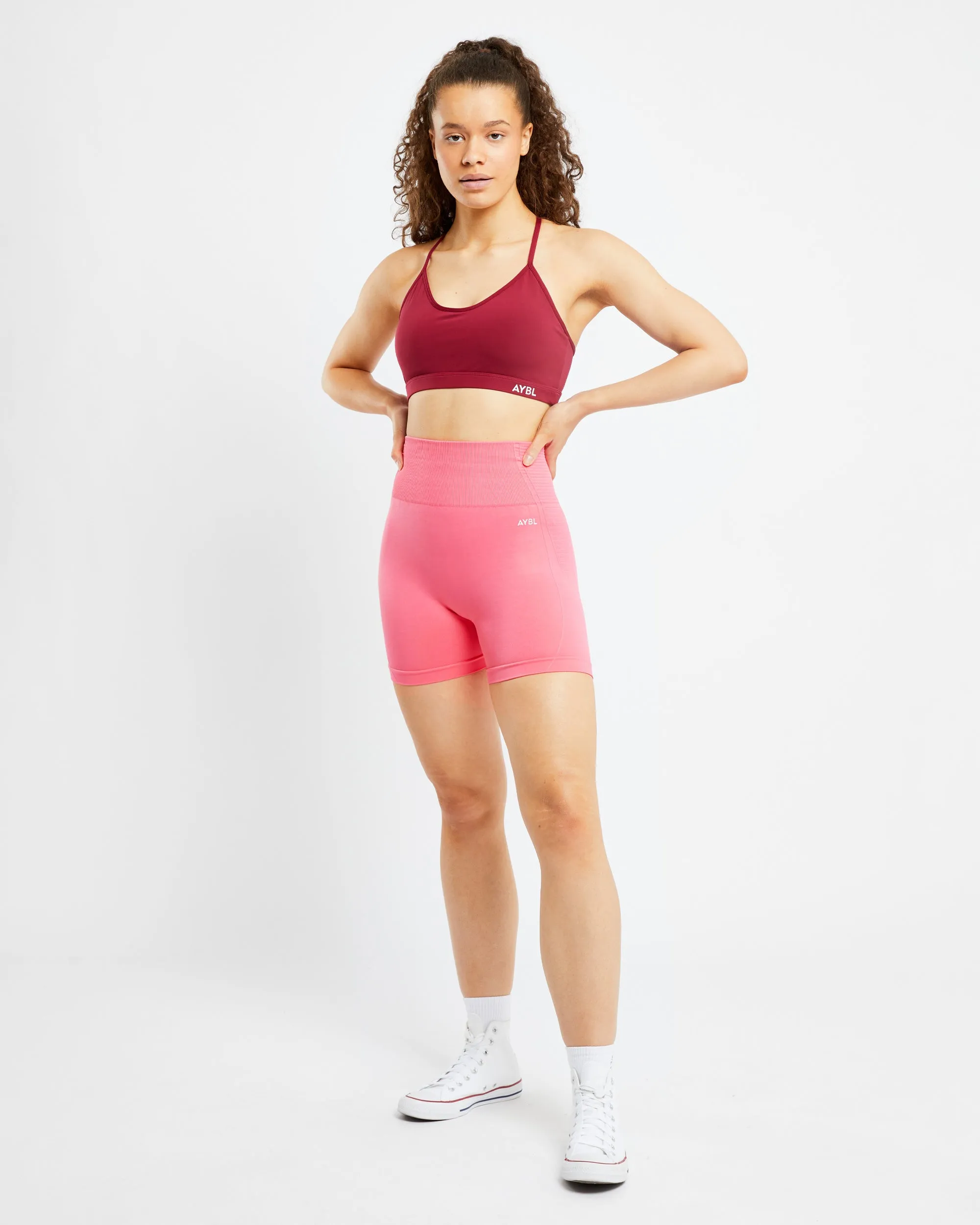 Essential V Neck Sports Bra - Rumba Red sold by AYBL product image thumbnail 3