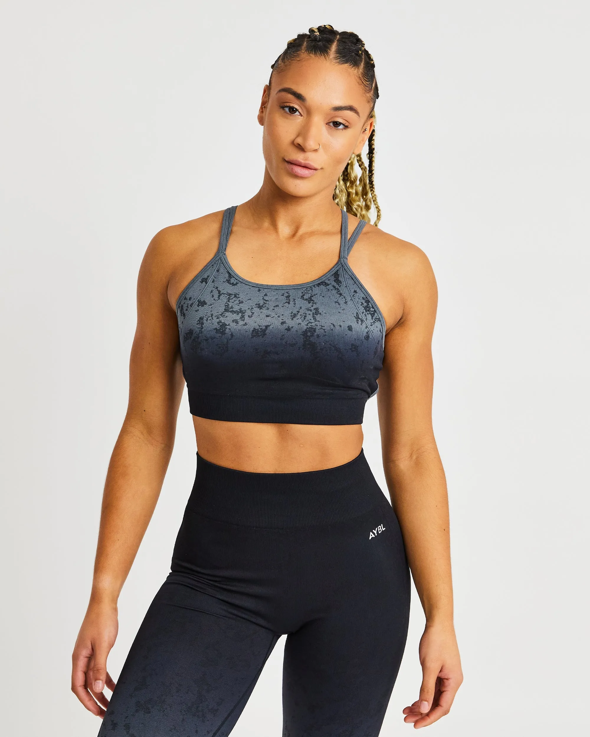 Flare Seamless Sports Bra - Black sold by AYBL