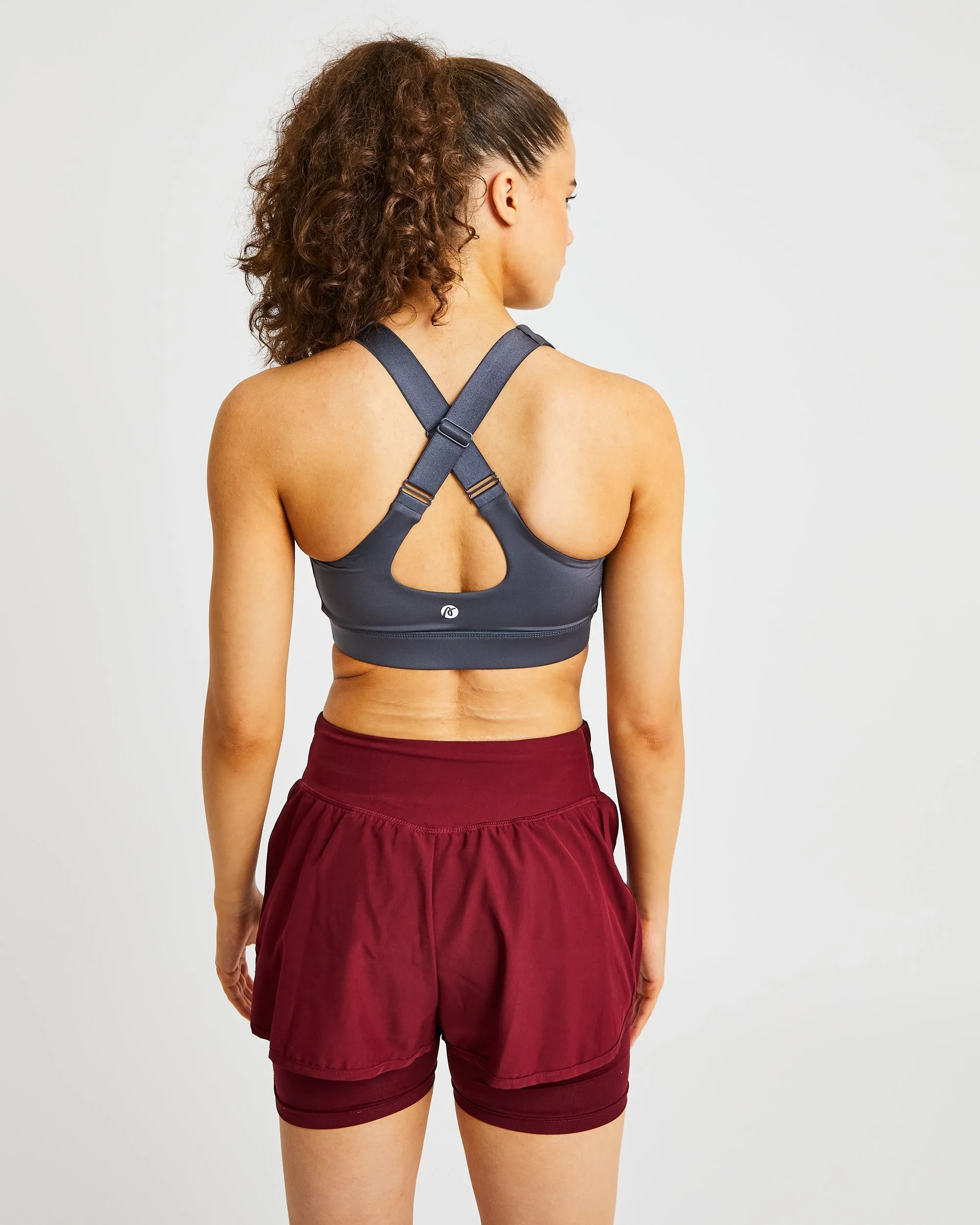 Sportive High Neck Sports Bra - Charcoal sold by AYBL product image thumbnail 2