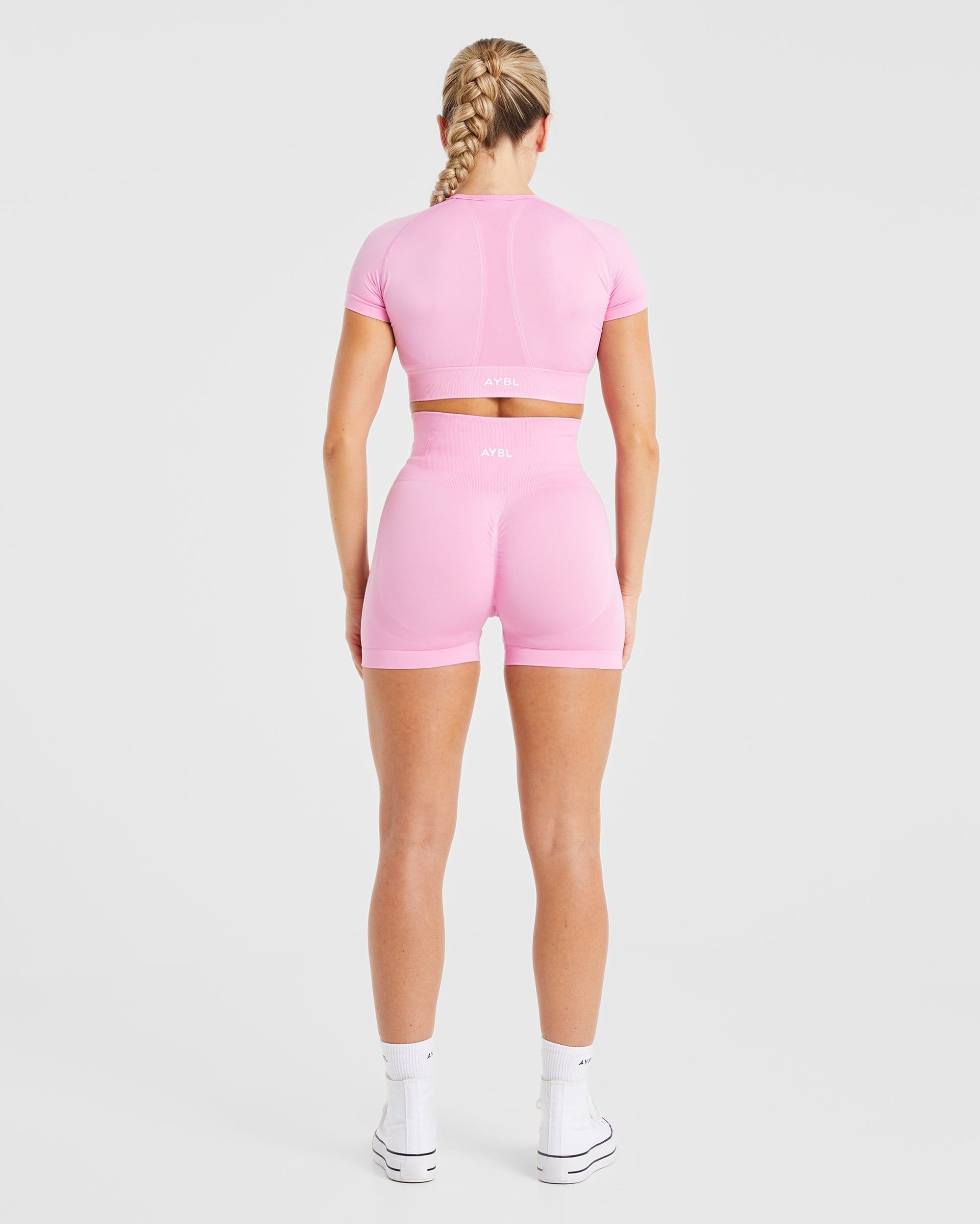 Empower Seamless Crop Top - Baby Pink sold by AYBL product image thumbnail 4