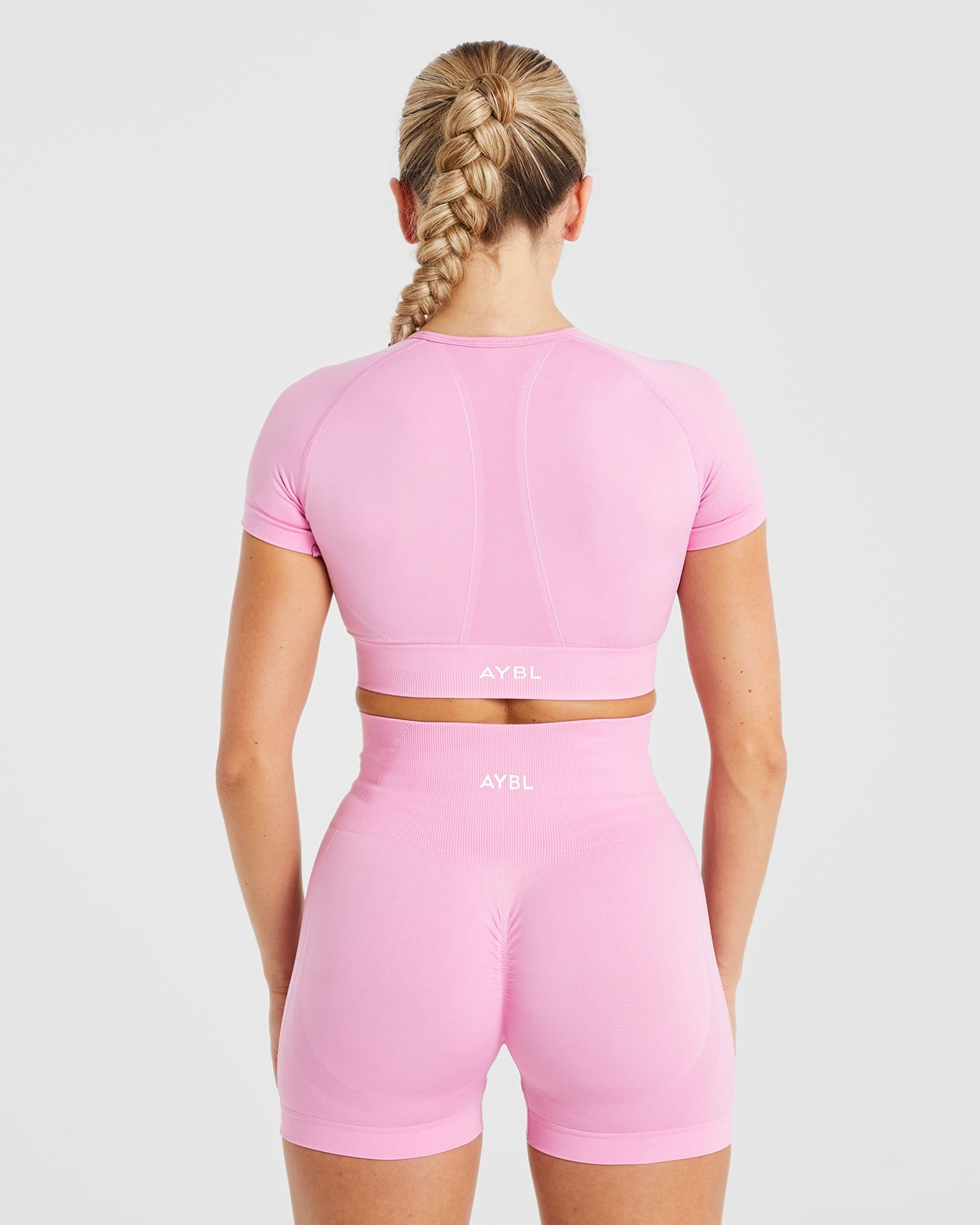 Empower Seamless Crop Top - Baby Pink sold by AYBL product image thumbnail 2