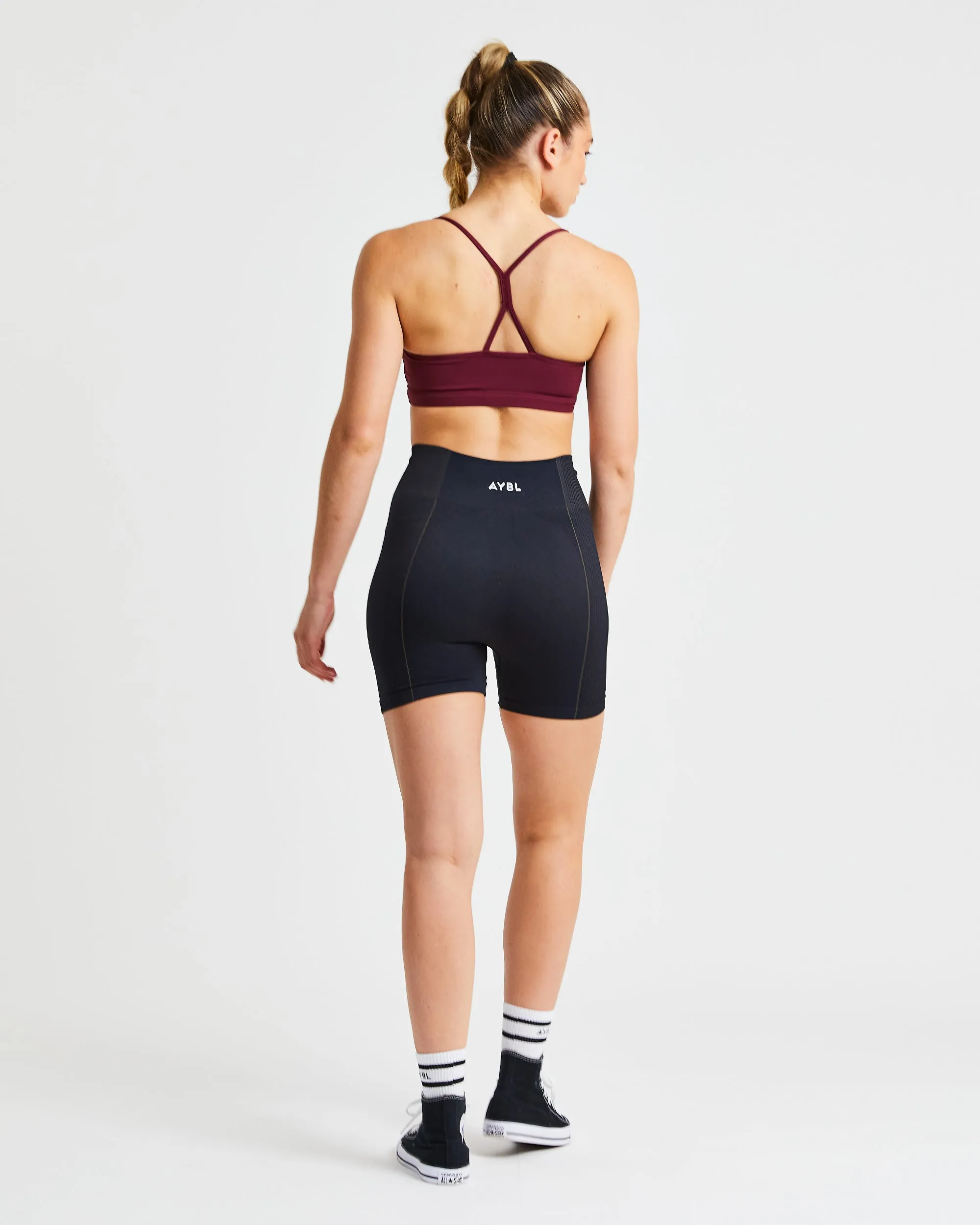 Essential Ruched Sports Bra - Burgundy sold by AYBL product image thumbnail 4