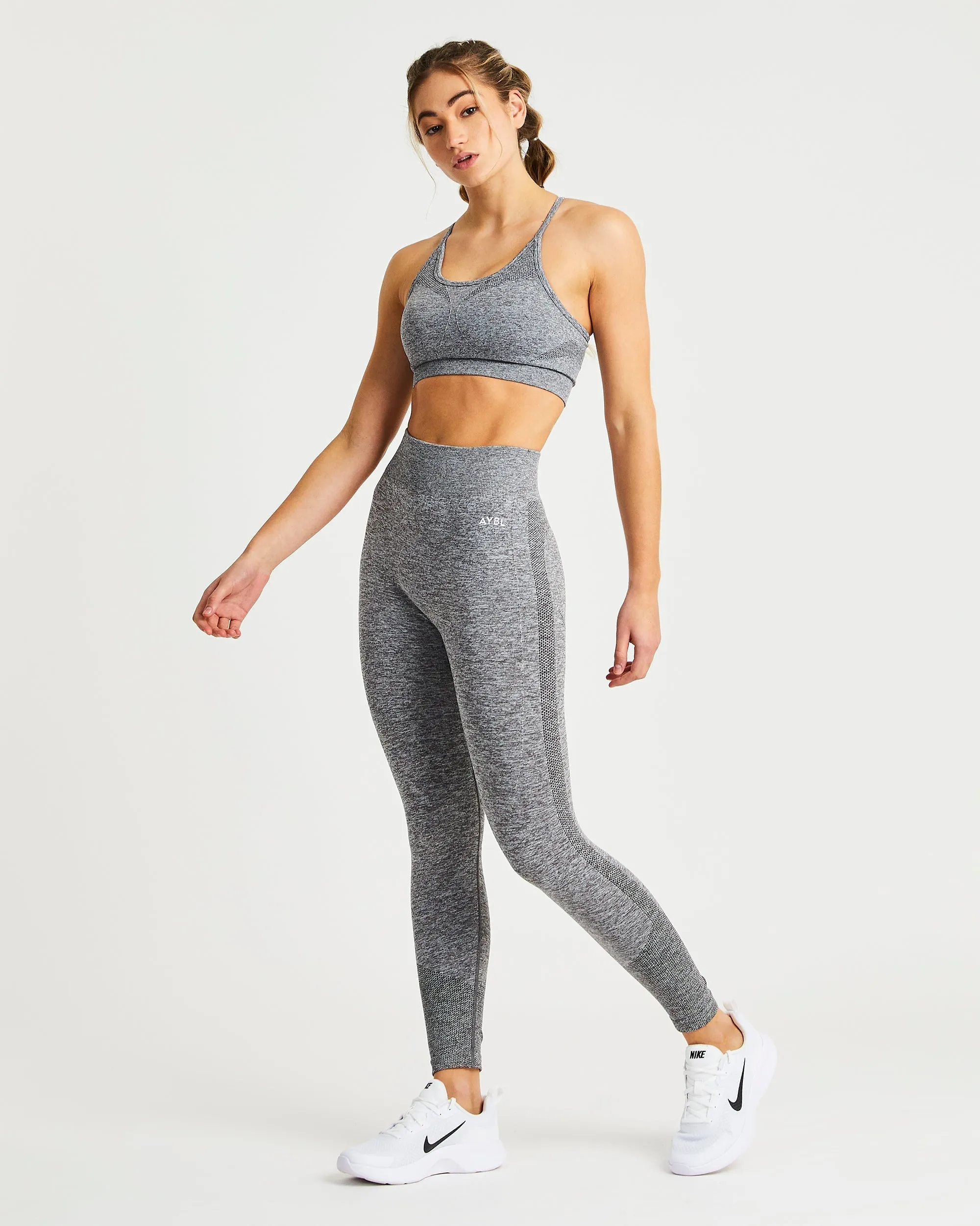 Motion Seamless Sports Bra - Grey Marl sold by AYBL product image thumbnail 3