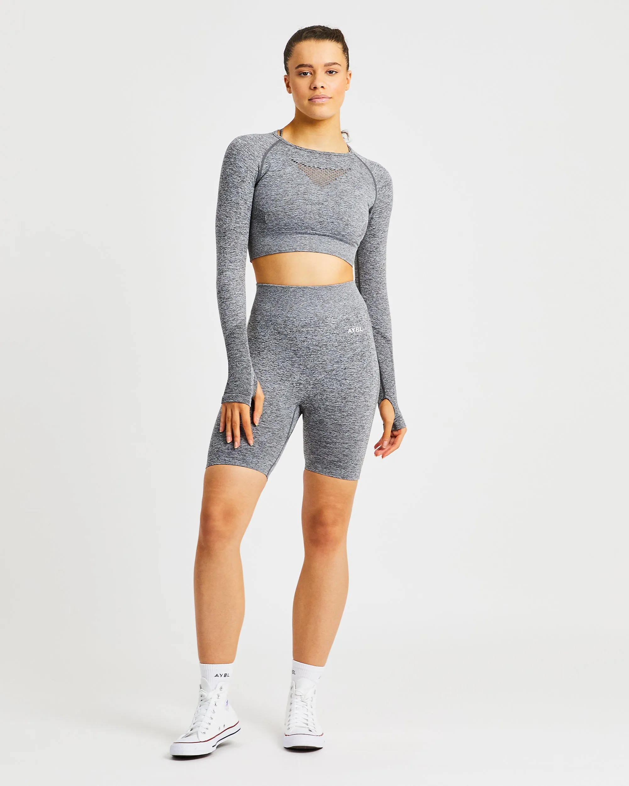 Motion Seamless Cycling Shorts - Grey Marl sold by AYBL product image thumbnail 3