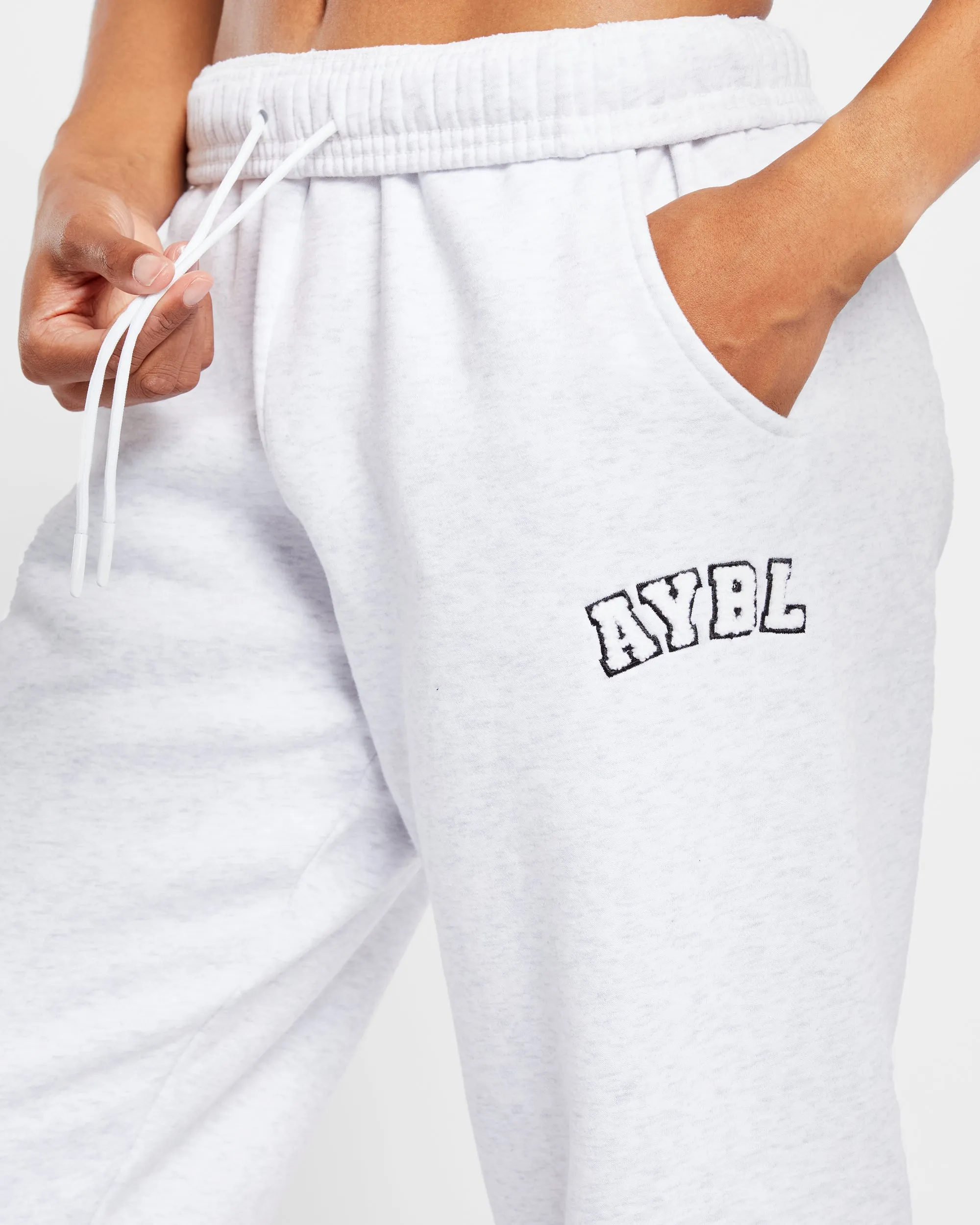 Varsity Oversized Joggers - Heather Grey sold by AYBL product image thumbnail 5